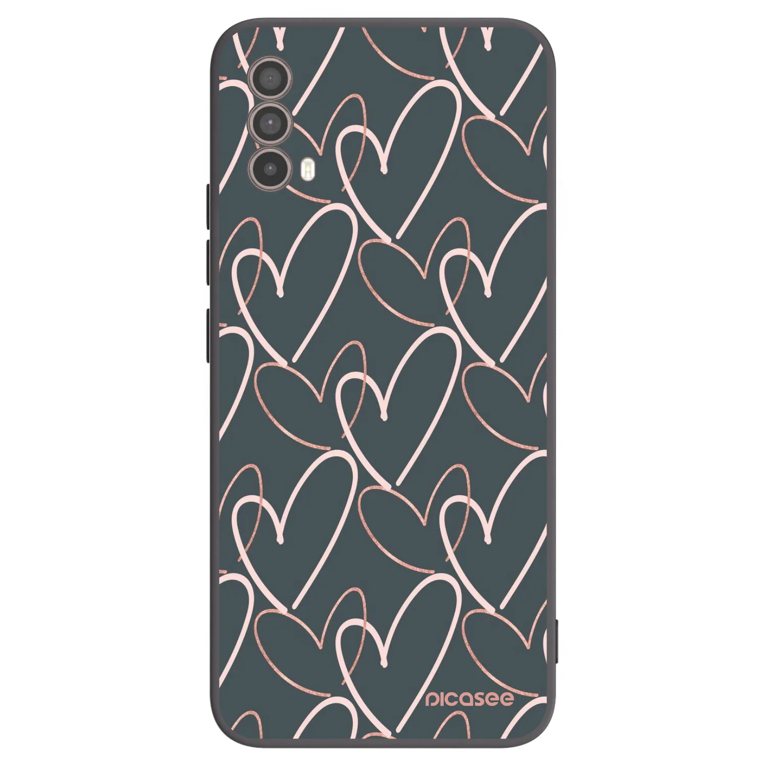 Picasee crna silikonska maskica za Motorola Moto E40 - Lots of love