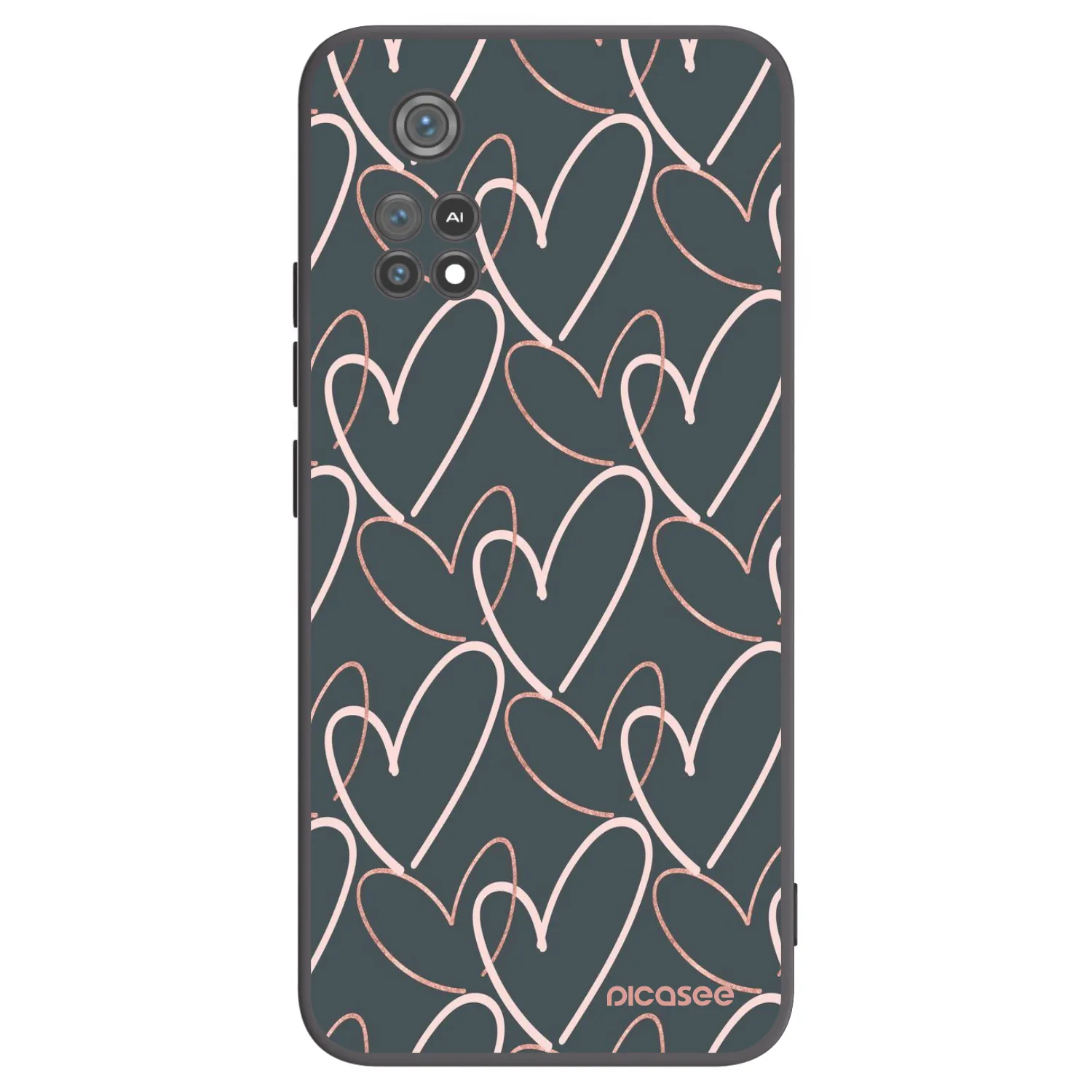 Picasee crna silikonska maskica za Xiaomi Poco M4 Pro - Lots of love