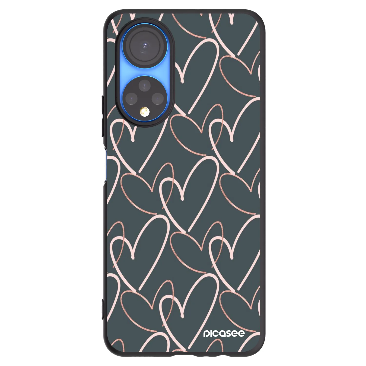 Picasee crna silikonska maskica za Honor X7 - Lots of love