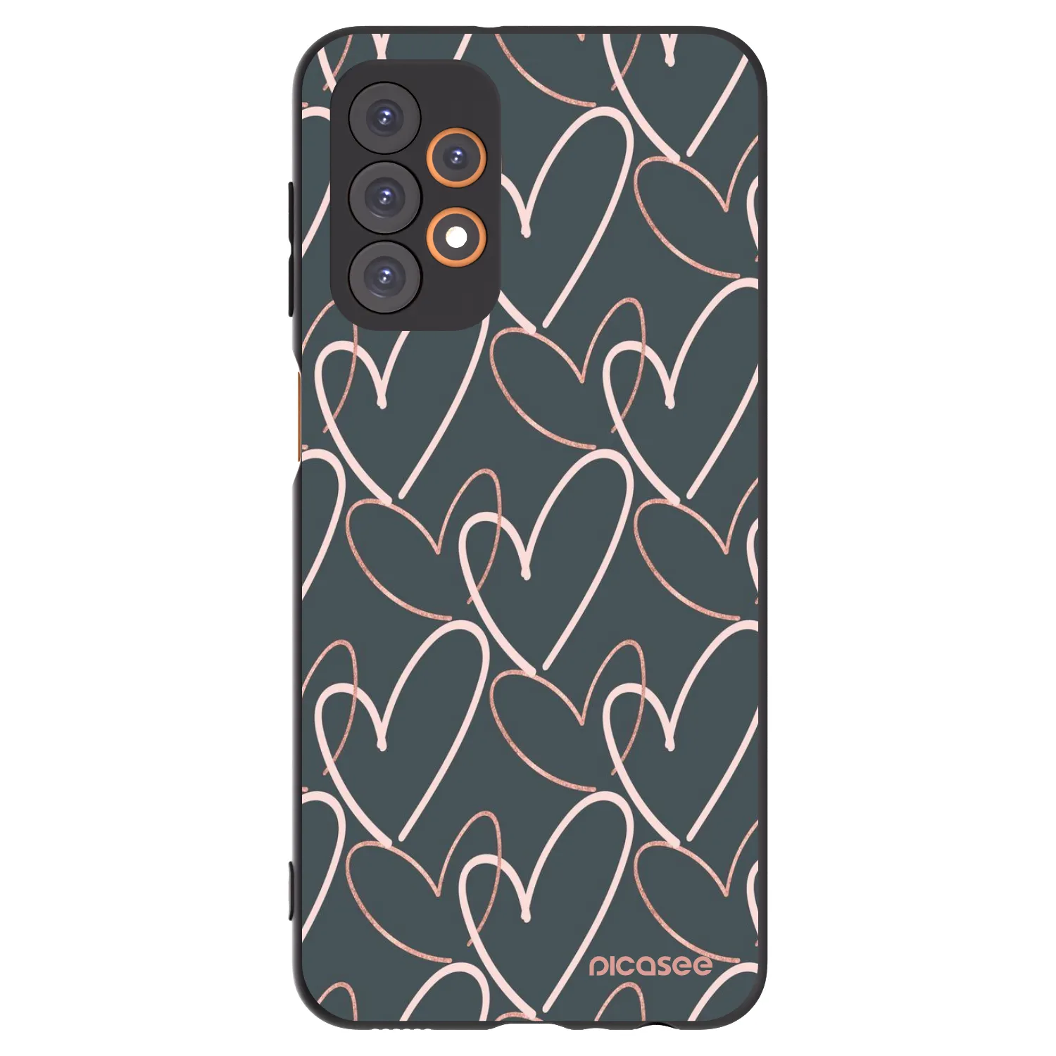 Picasee crna silikonska maskica za Samsung Galaxy A23 A235F 4G - Lots of love