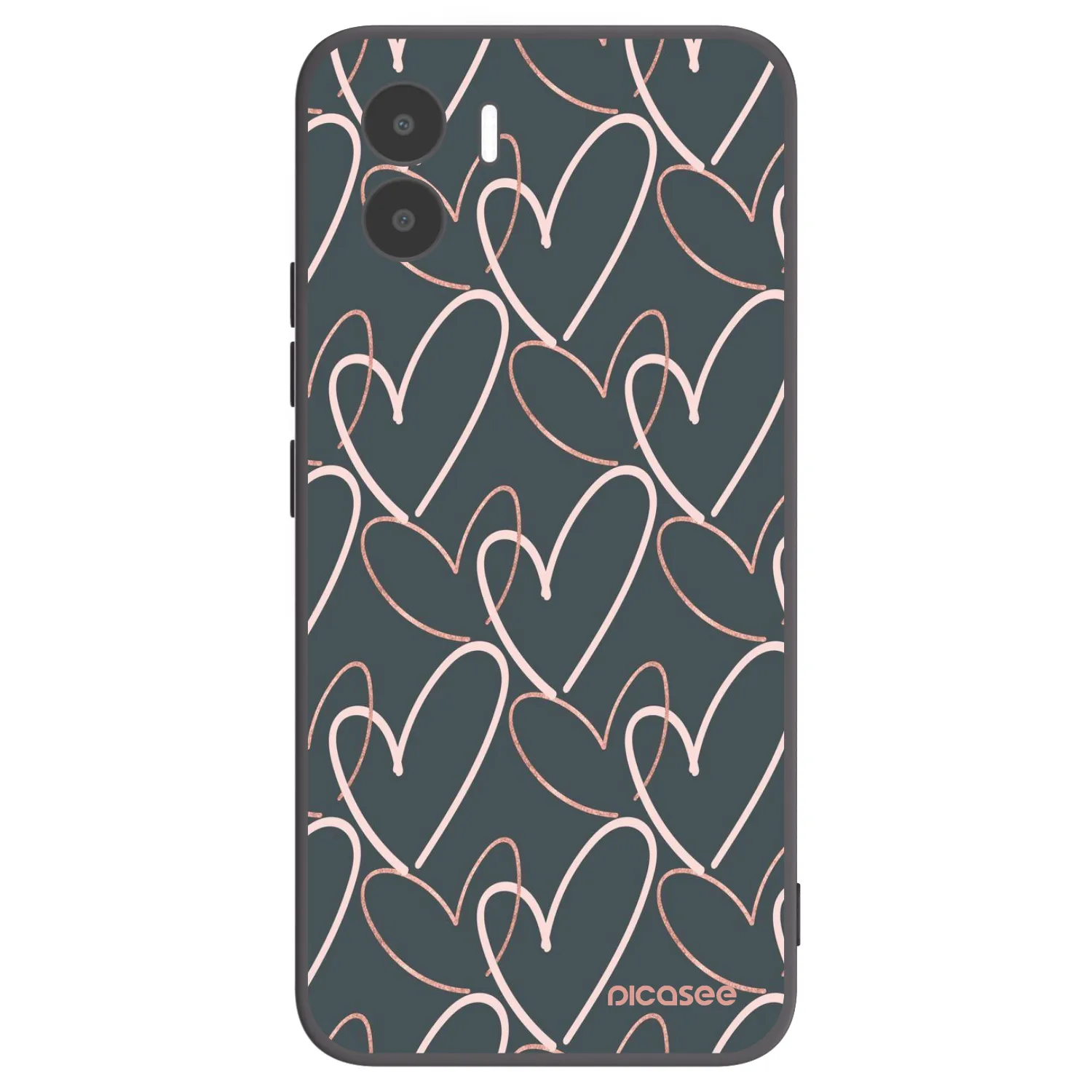 Picasee crna silikonska maskica za Xiaomi Redmi A1 - Lots of love