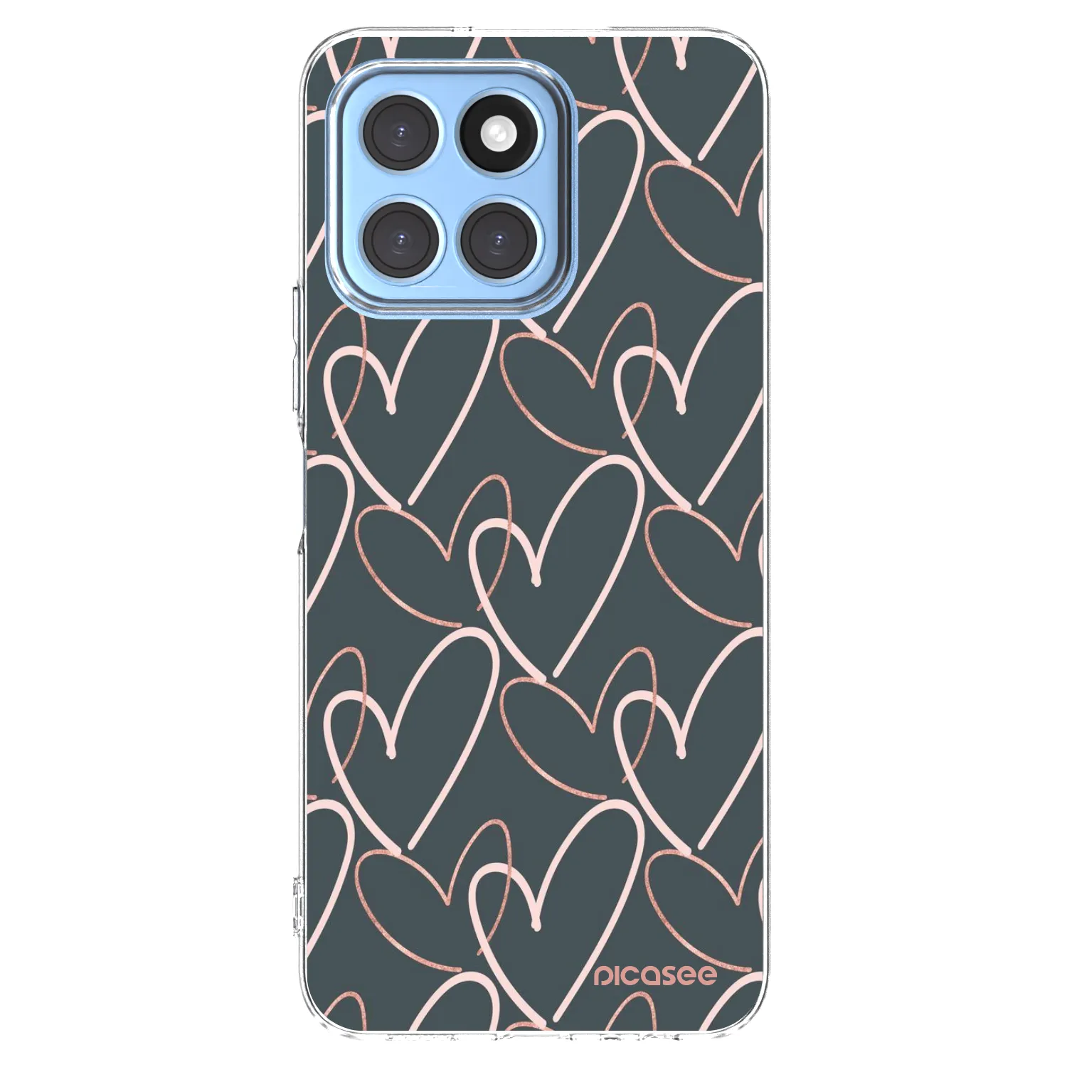 Picasee silikonska prozirna maskica za Honor X8 5G - Lots of love