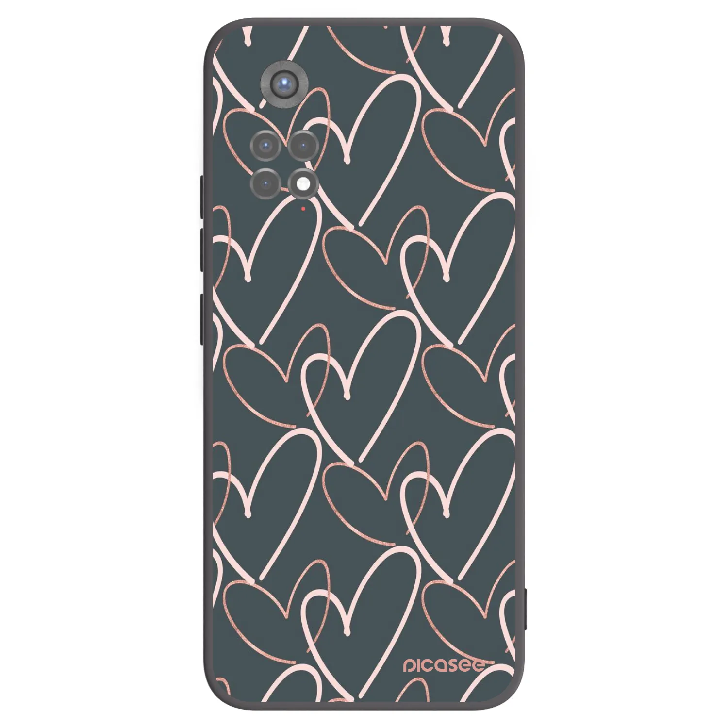 Picasee crna silikonska maskica za Xiaomi Redmi Note 11S 5G - Lots of love