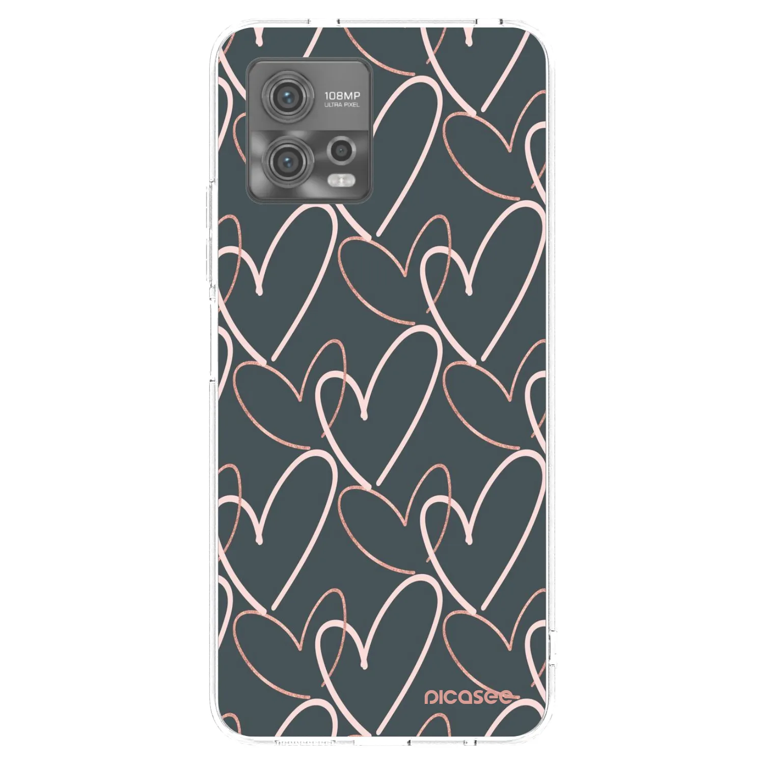 Picasee silikonska prozirna maskica za Motorola Moto G72 - Lots of love