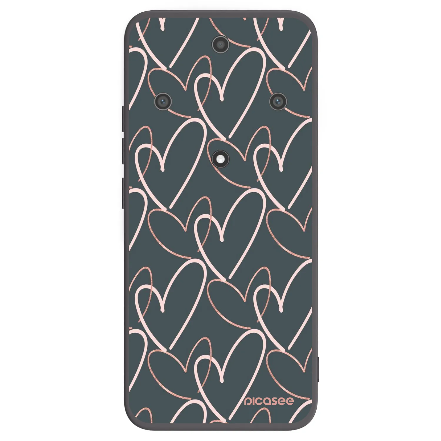 Picasee crna silikonska maskica za Honor Magic5 Lite 5G - Lots of love