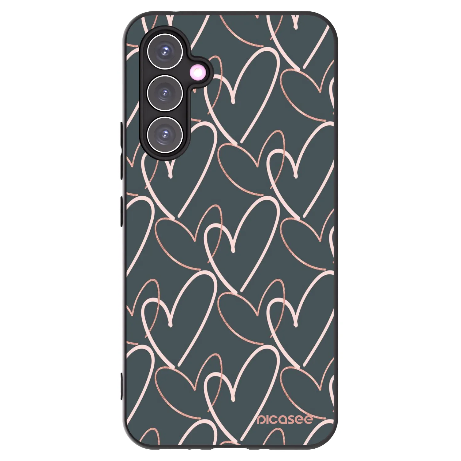 Picasee crna silikonska maskica za Samsung Galaxy A54 5G A546B - Lots of love