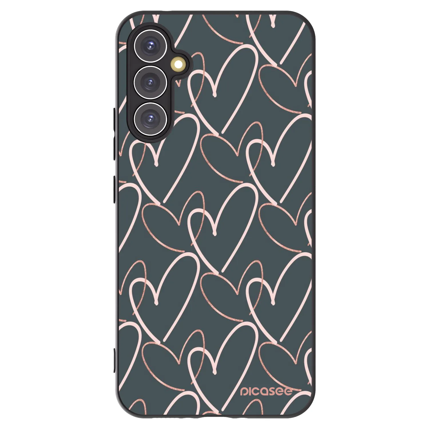 Picasee crna silikonska maskica za Samsung Galaxy A34 5G A346B - Lots of love