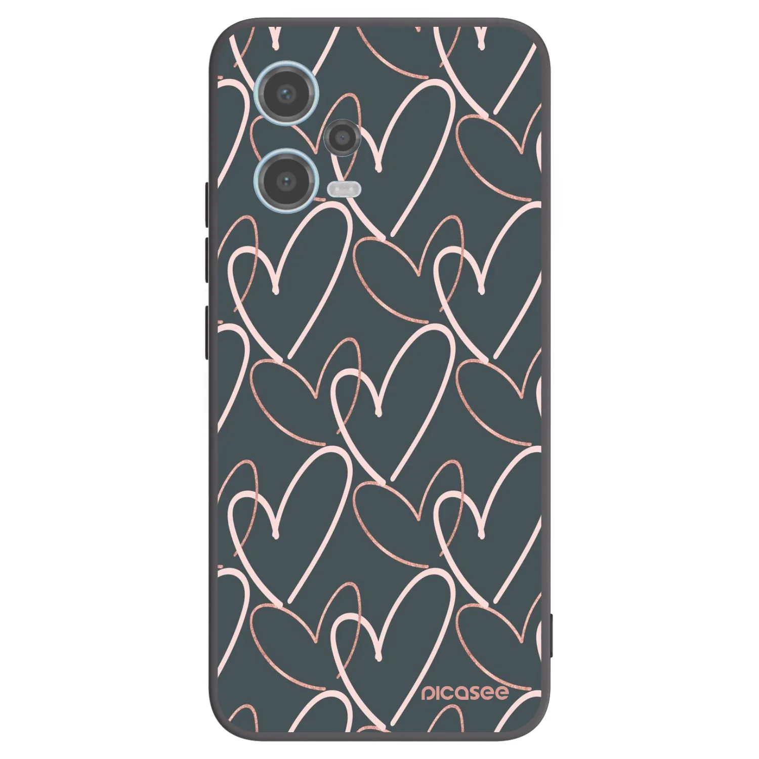 Picasee crna silikonska maskica za Xiaomi Redmi Note 12 5G - Lots of love