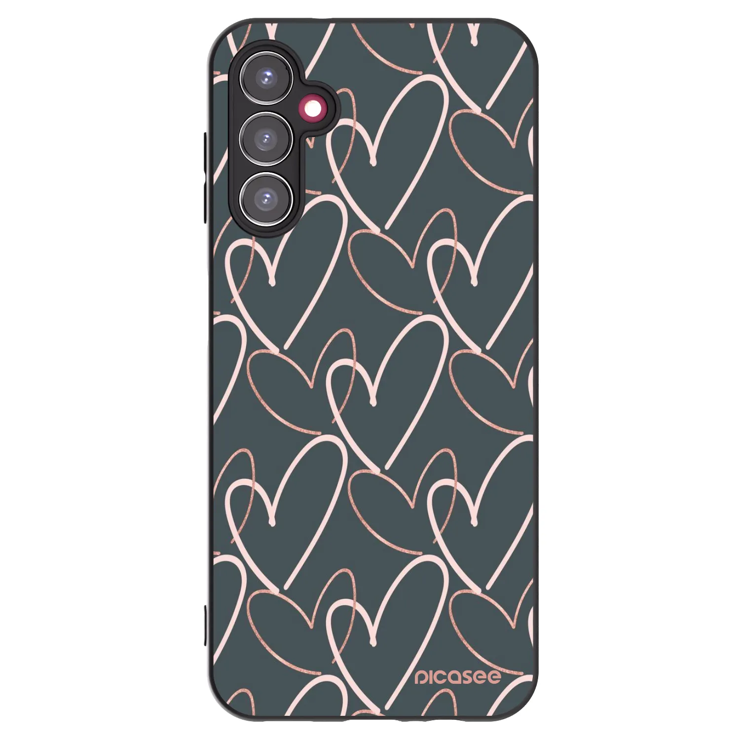 Picasee crna silikonska maskica za Samsung Galaxy A14 4G A145R - Lots of love