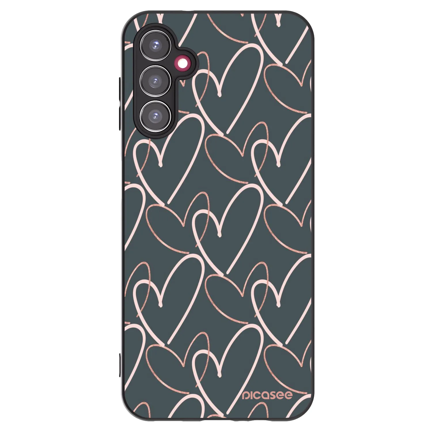 Picasee crna silikonska maskica za Samsung Galaxy A14 5G A146P - Lots of love
