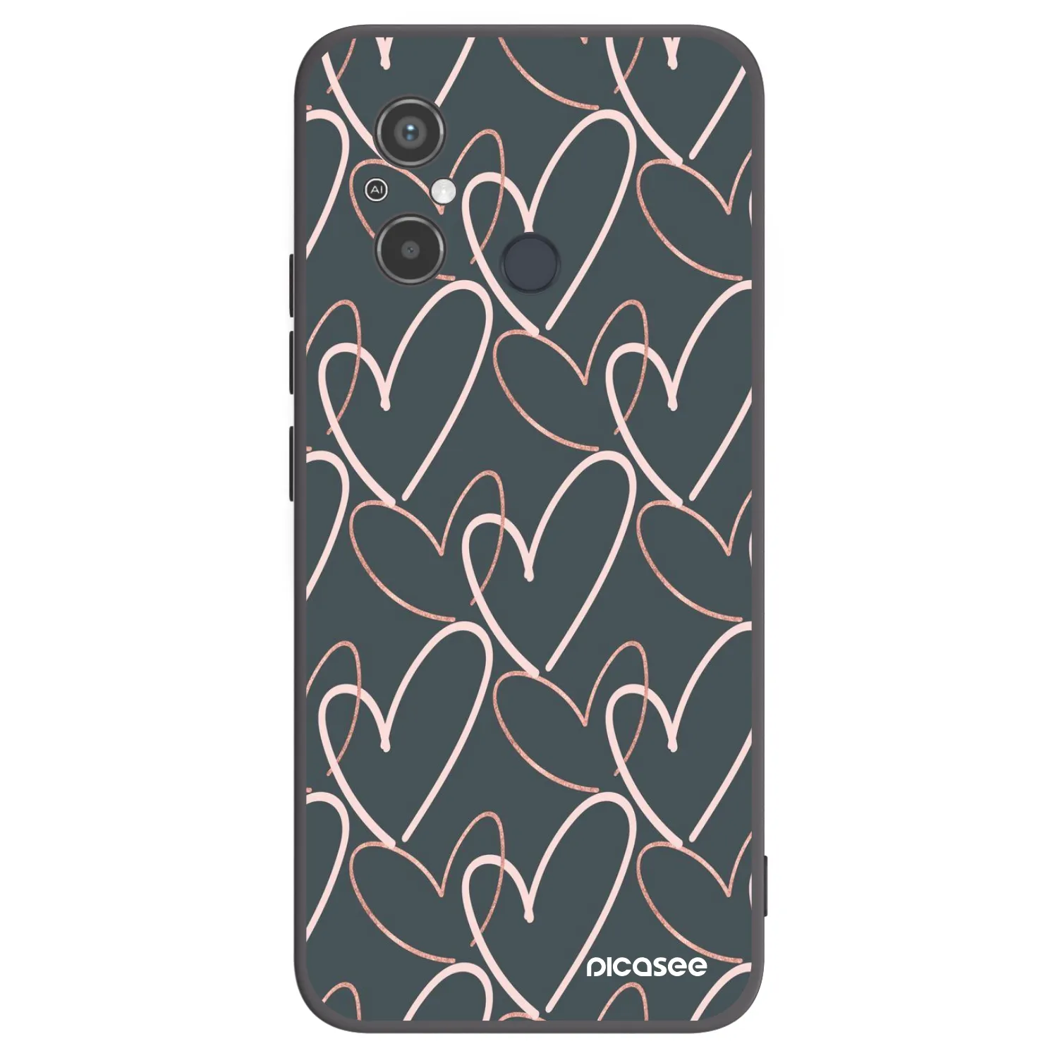 Picasee crna silikonska maskica za Xiaomi Redmi 12C - Lots of love