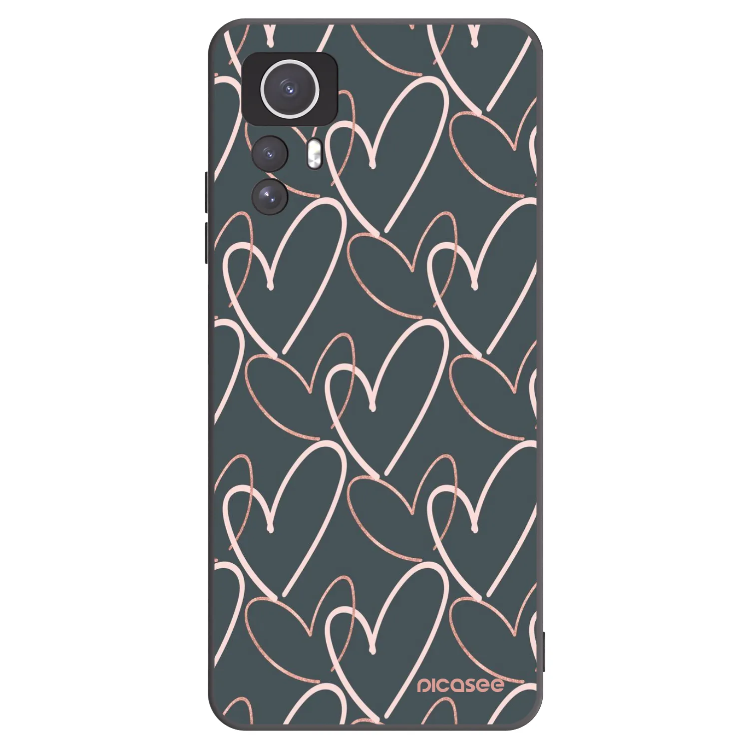 Picasee crna silikonska maskica za Xiaomi Redmi Note 12S - Lots of love