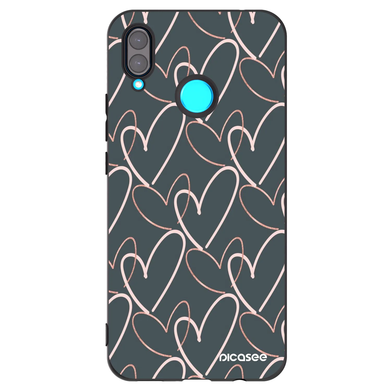 Picasee crna silikonska maskica za Huawei Nova 3i - Lots of love