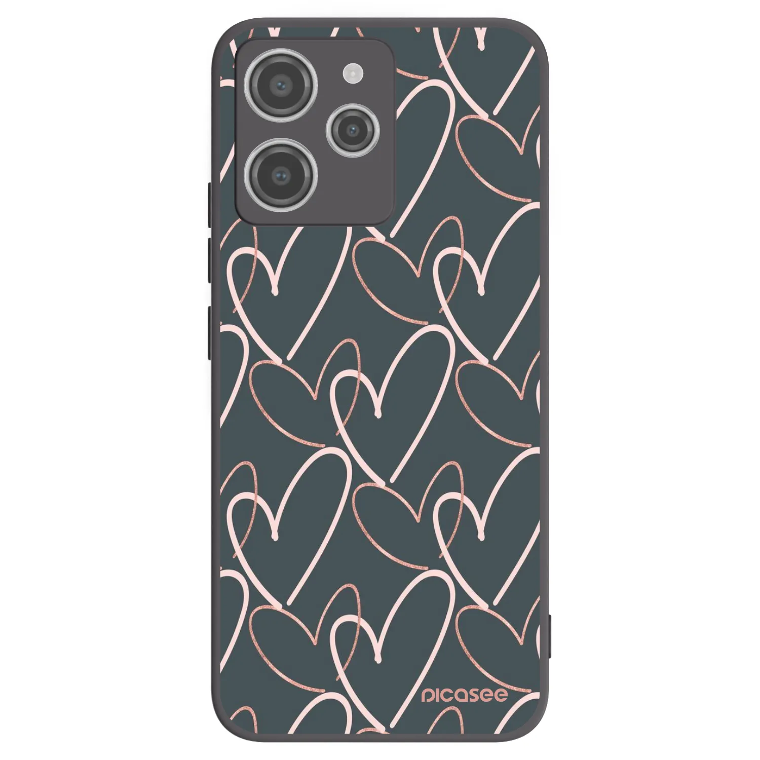 Picasee crna silikonska maskica za Xiaomi Redmi 12 4G - Lots of love