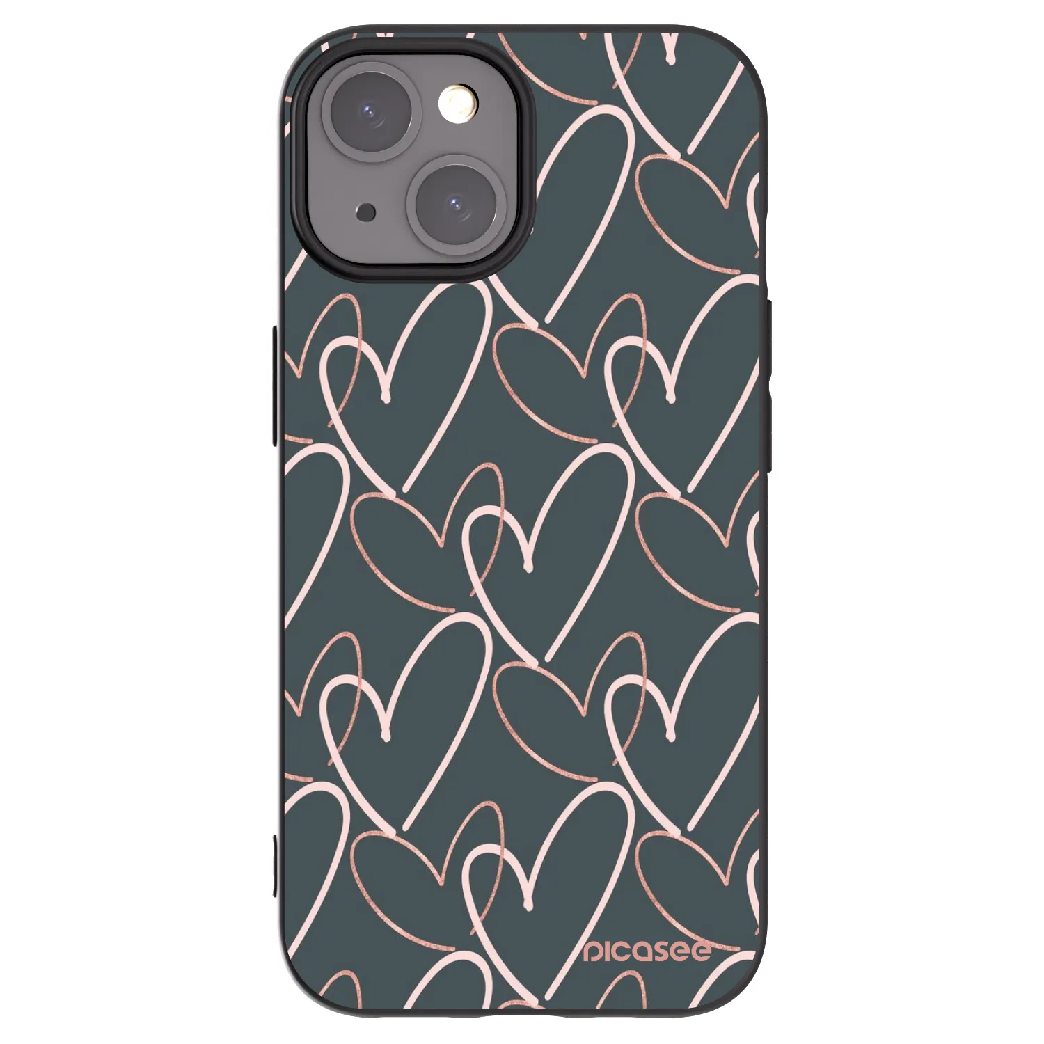 Picasee crna silikonska maskica za Apple iPhone 15 - Lots of love
