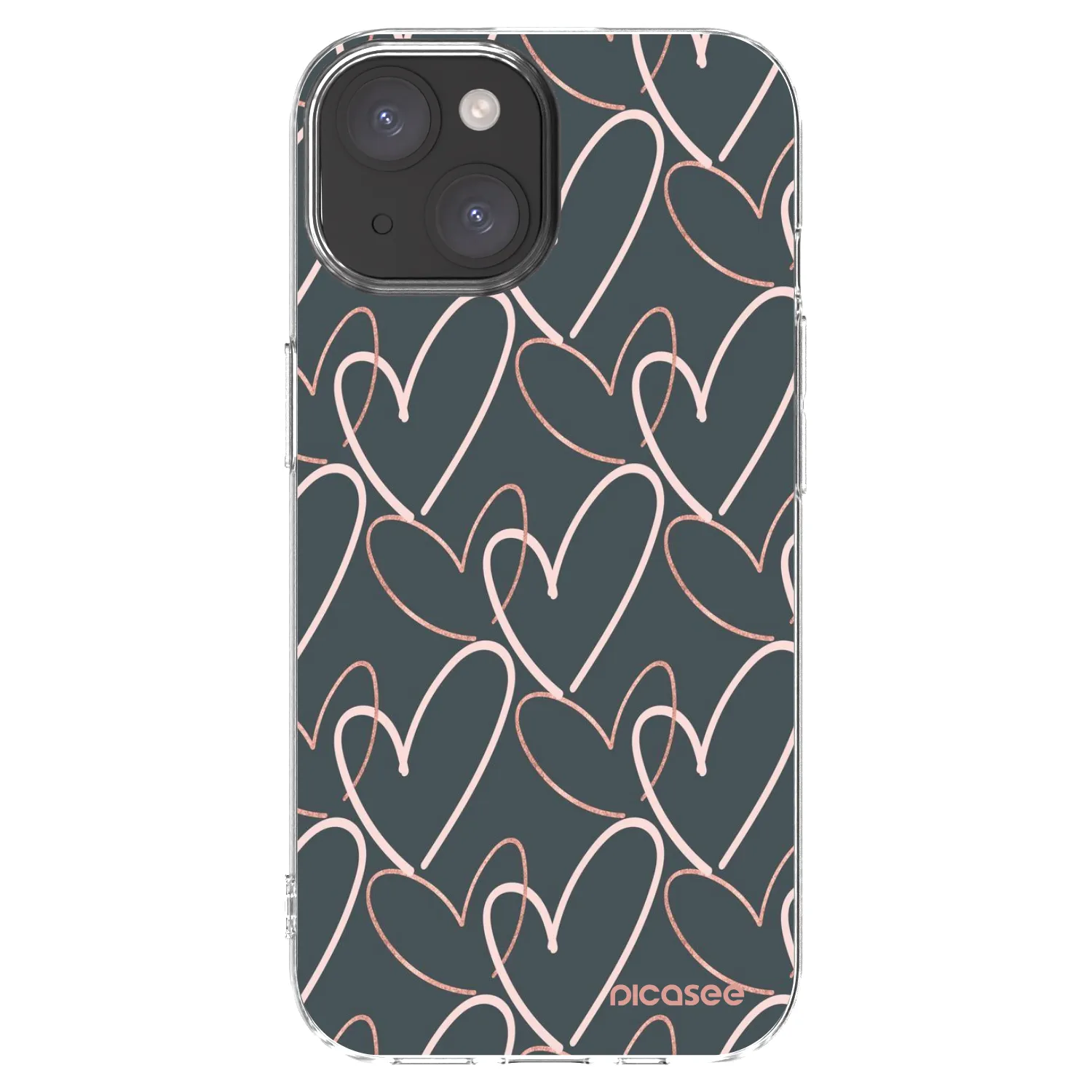 Picasee silikonska prozirna maskica za Apple iPhone 15 - Lots of love