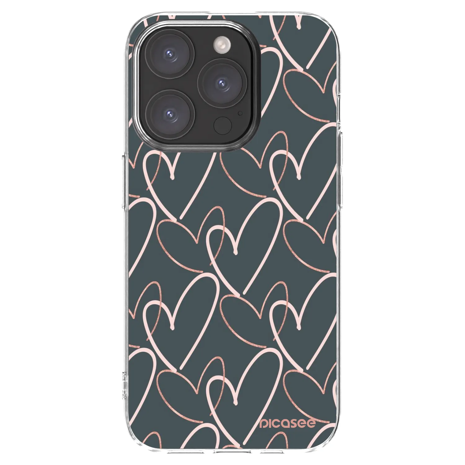Picasee silikonska prozirna maskica za Apple iPhone 15 Pro - Lots of love