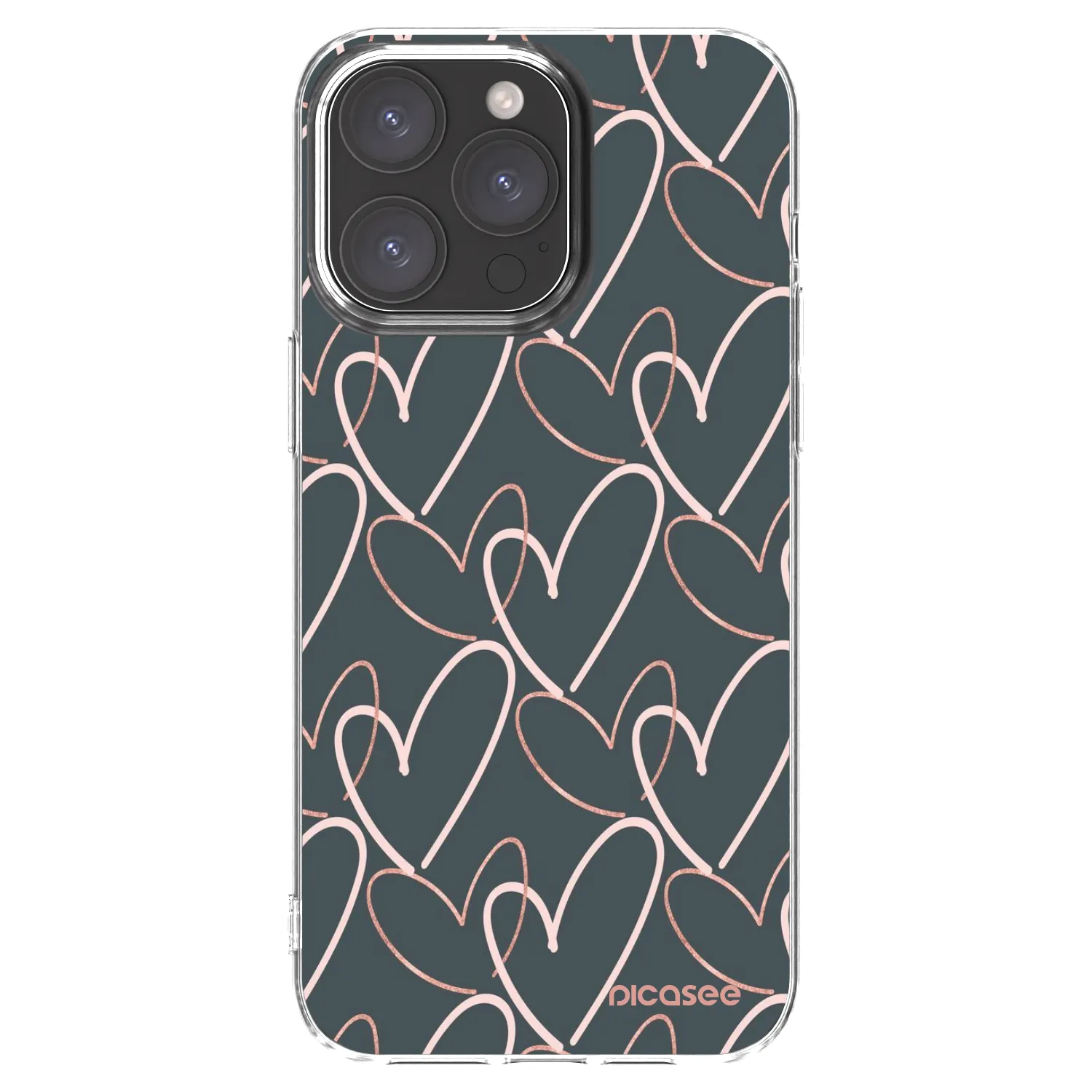 Picasee silikonska prozirna maskica za Apple iPhone 15 Pro Max - Lots of love