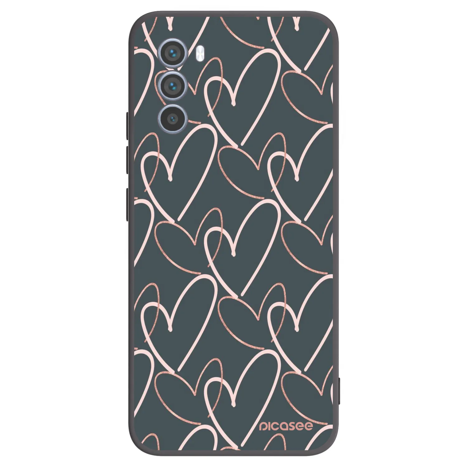 Picasee crna silikonska maskica za Motorola Moto G62 - Lots of love