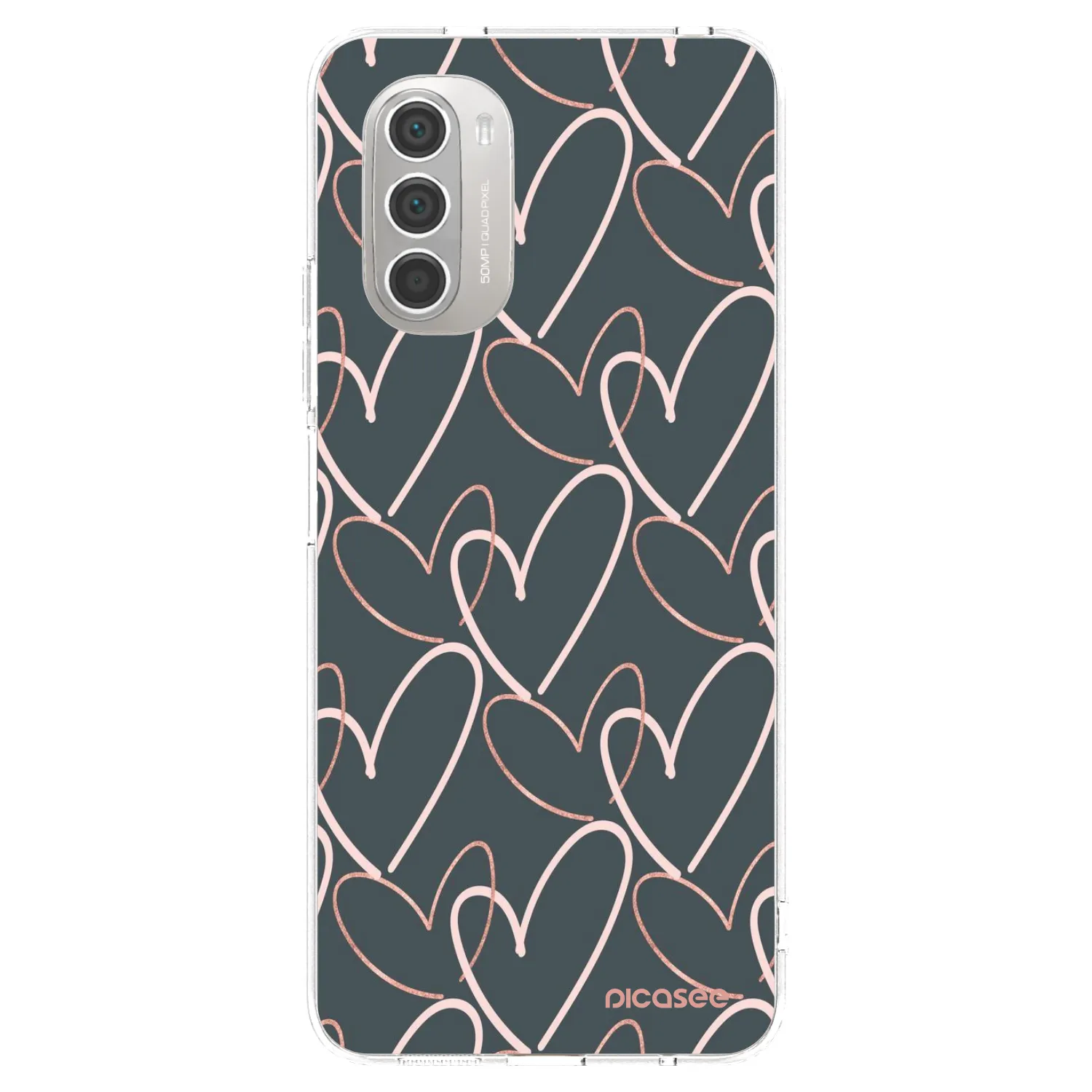 Picasee silikonska prozirna maskica za Motorola Moto G51 - Lots of love