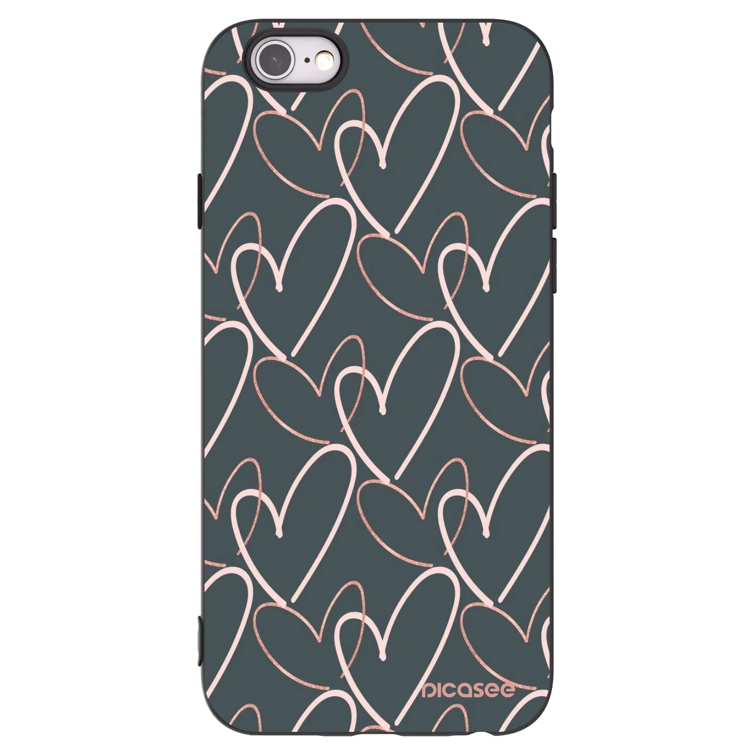 Picasee crna silikonska maskica za Apple iPhone 6/6S - Lots of love