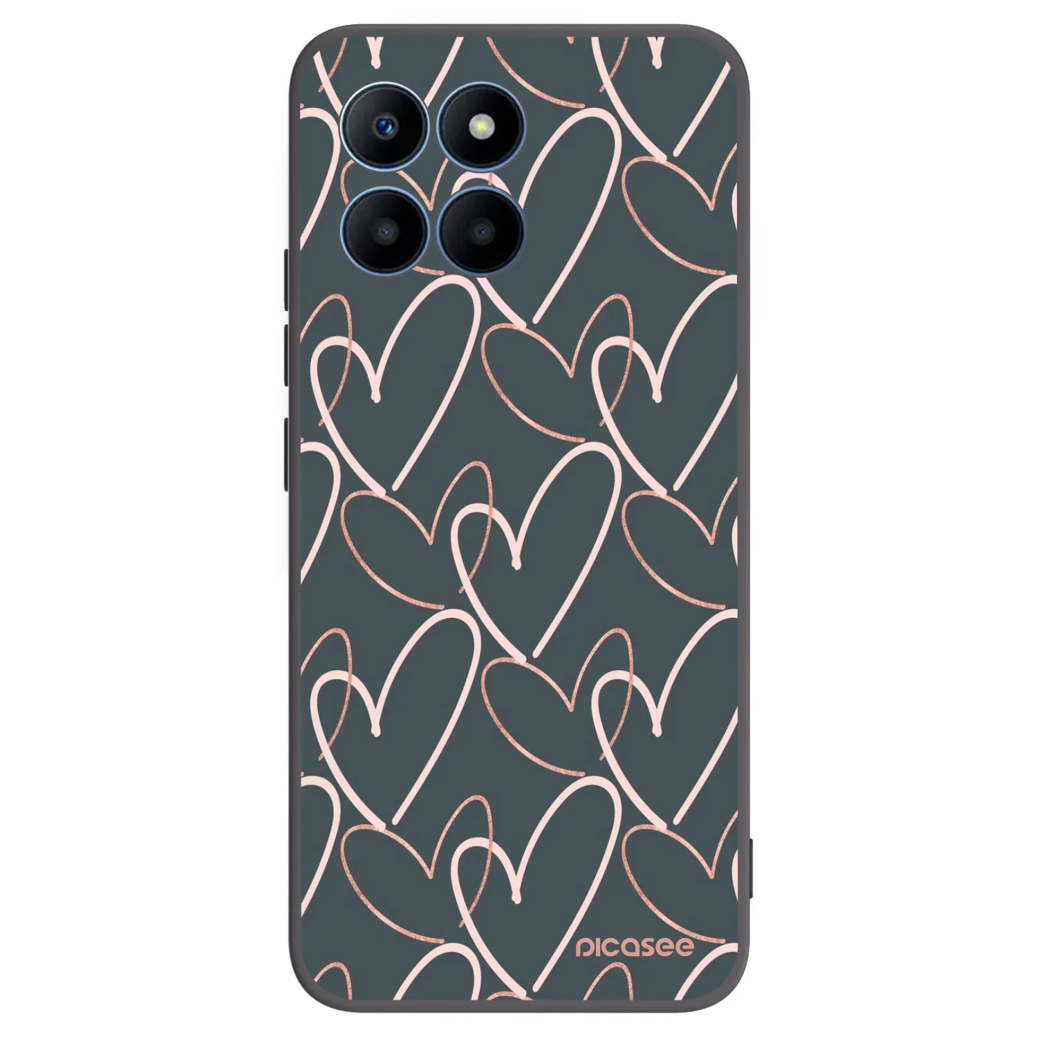 Picasee crna silikonska maskica za Honor 70 Lite - Lots of love