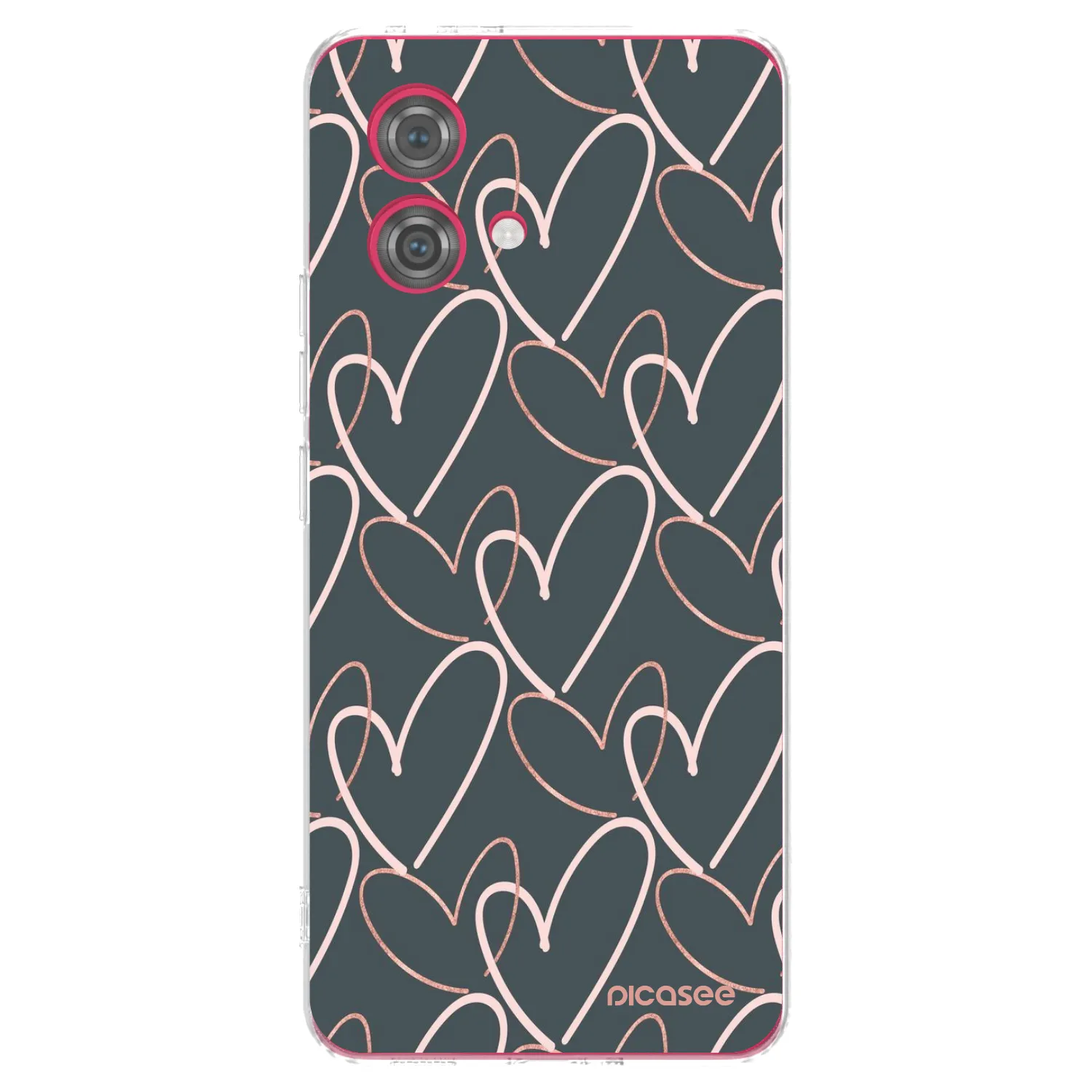 Picasee silikonska prozirna maskica za Motorola Moto G84 5G - Lots of love
