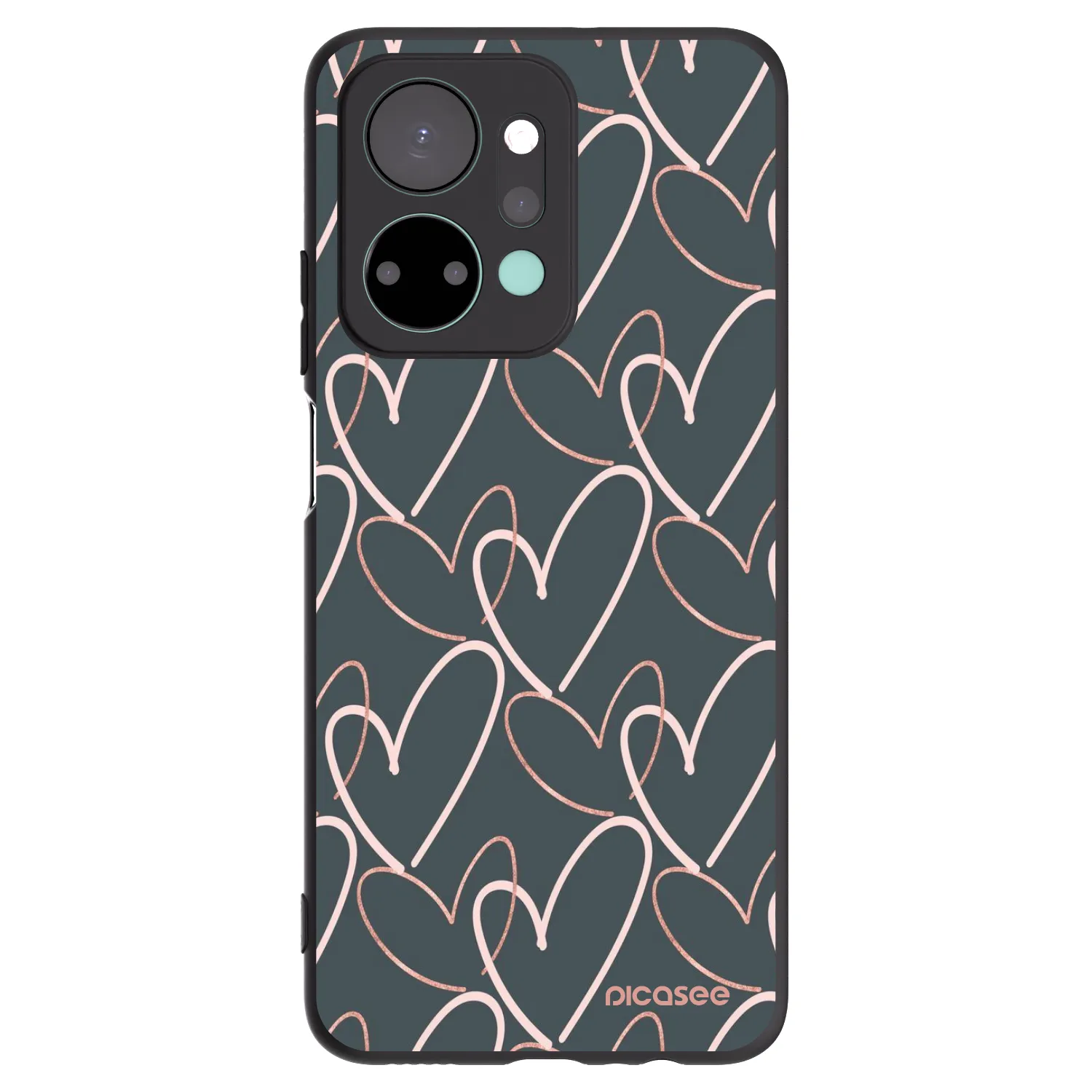 Picasee crna silikonska maskica za Honor X7a - Lots of love