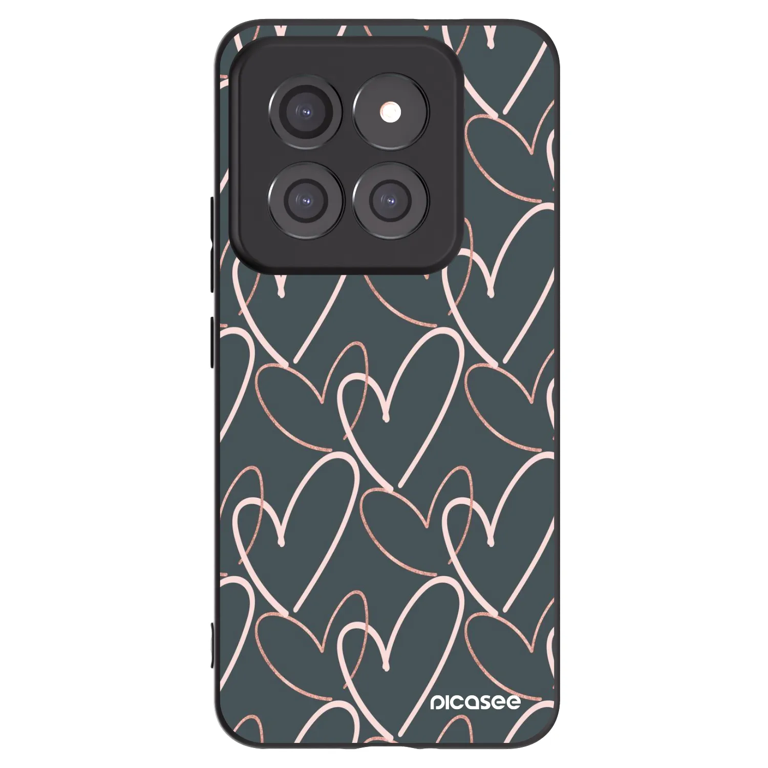 Picasee crna silikonska maskica za Xiaomi 14 Pro - Lots of love