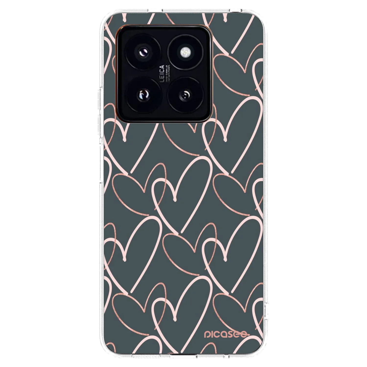 Picasee silikonska prozirna maskica za Xiaomi 14 Pro - Lots of love