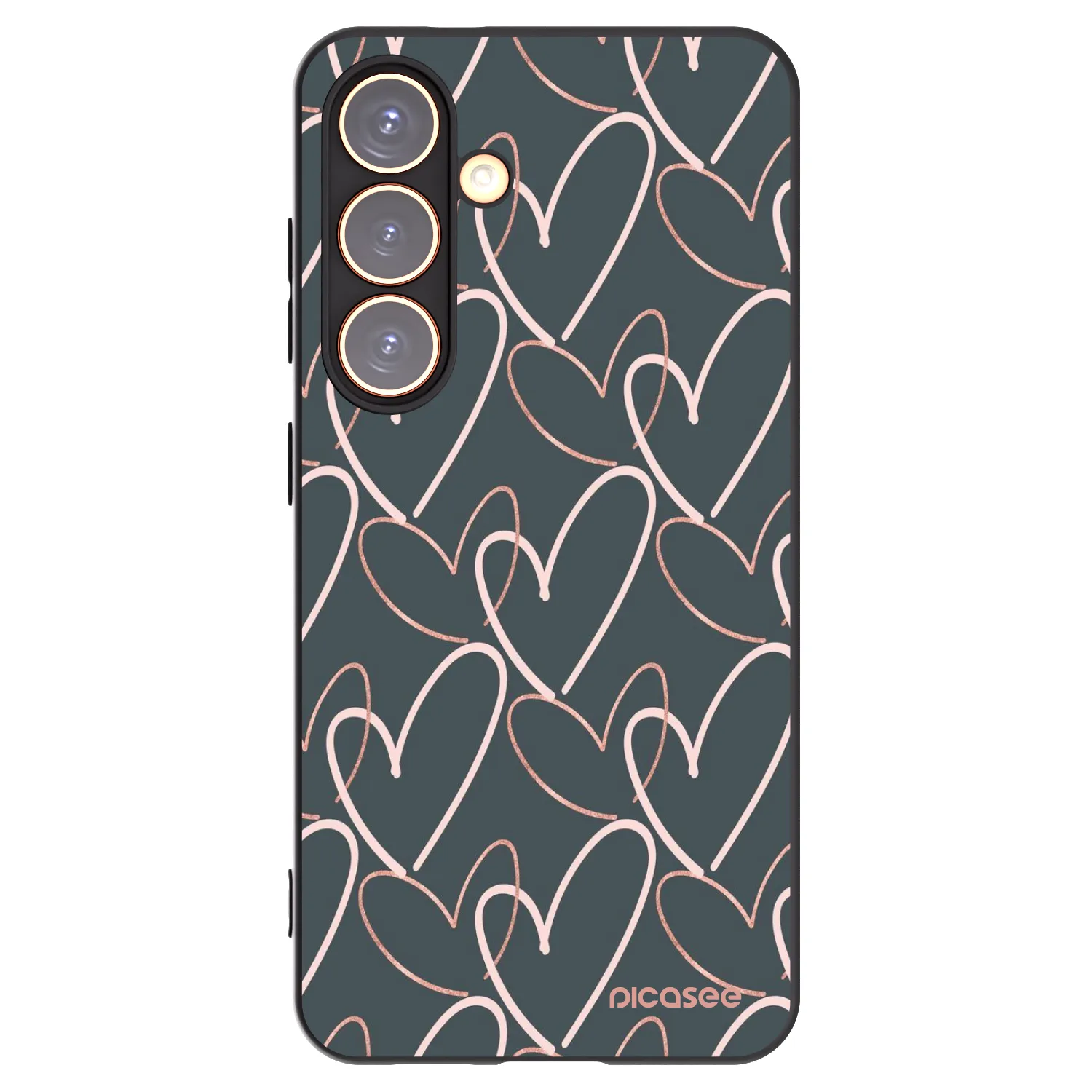 Picasee crna silikonska maskica za Samsung Galaxy S24 S921B 5G - Lots of love