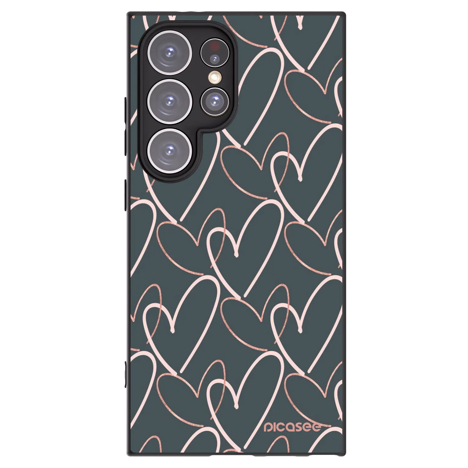 Picasee crna silikonska maskica za Samsung Galaxy S24 Ultra S928B 5G - Lots of love