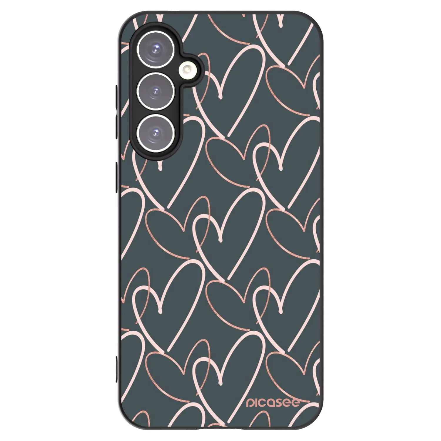 Picasee crna silikonska maskica za Samsung Galaxy S23 FE S711B - Lots of love
