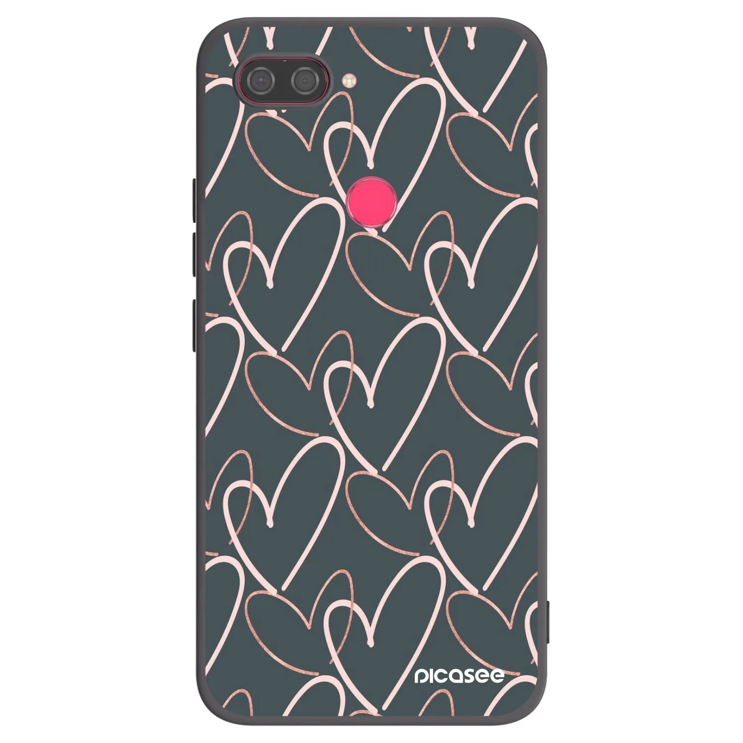 Picasee crna silikonska maskica za Xiaomi Mi 8 Lite - Lots of love