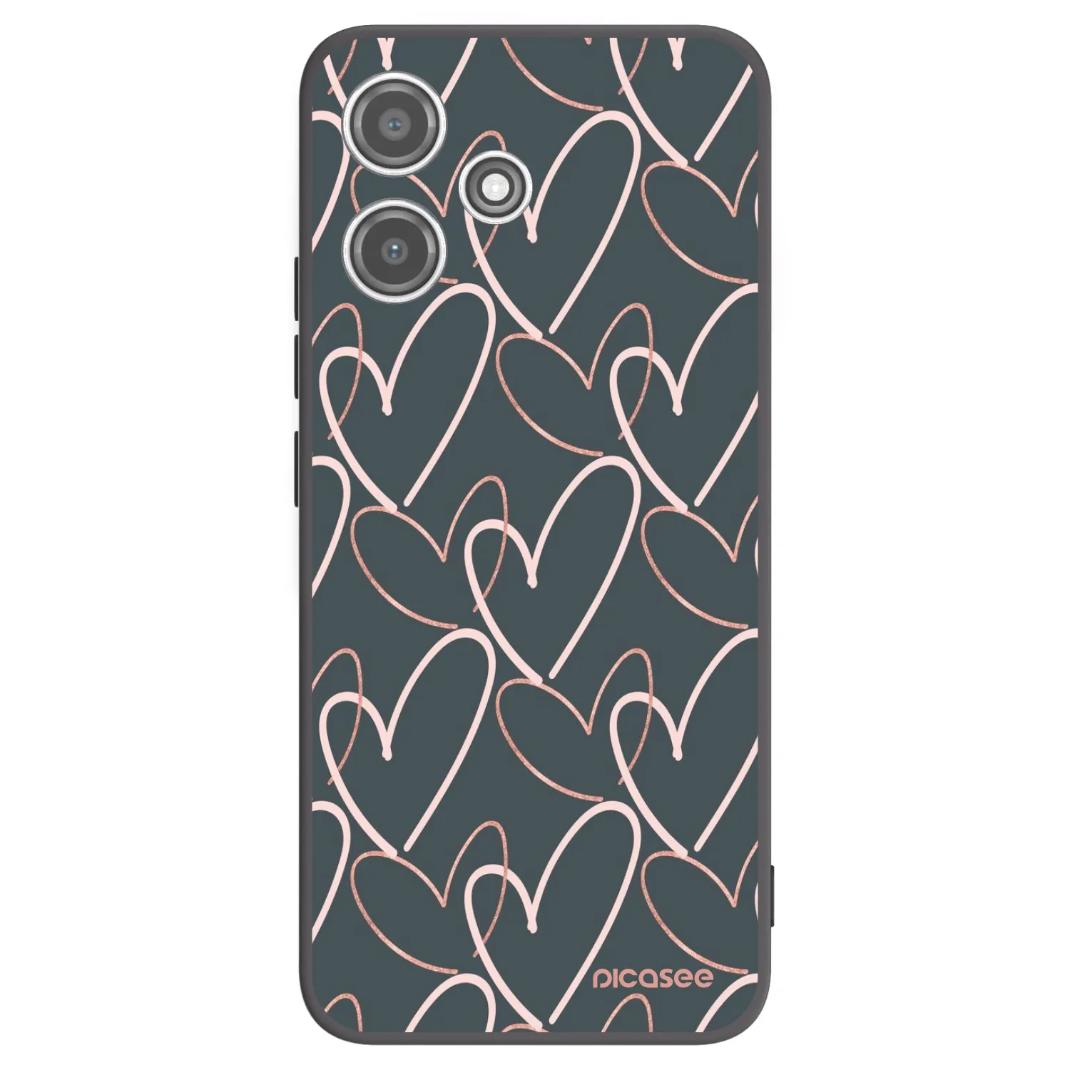 Picasee crna silikonska maskica za Xiaomi Redmi 12 5G - Lots of love