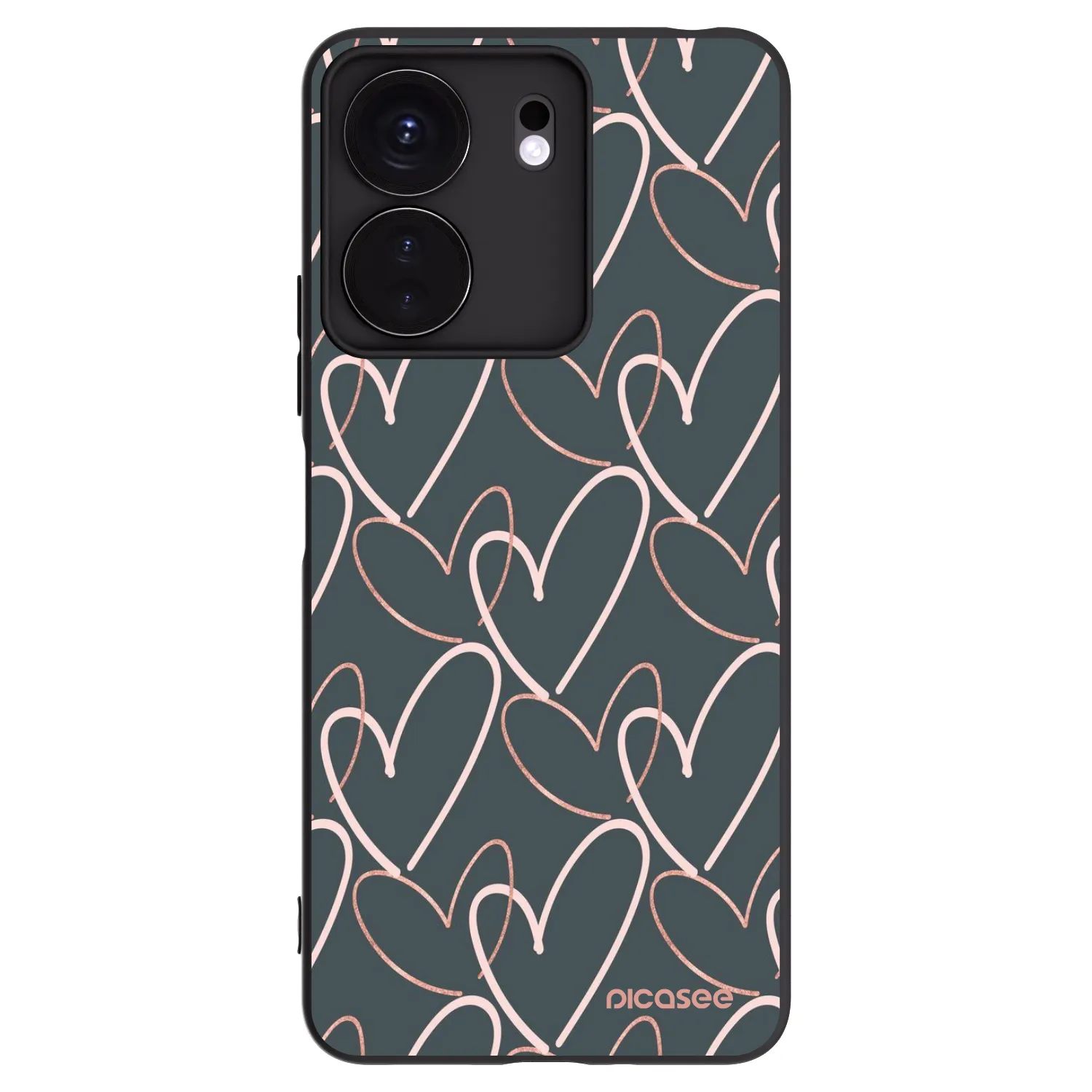 Picasee crna silikonska maskica za Xiaomi Redmi 13C 4G - Lots of love