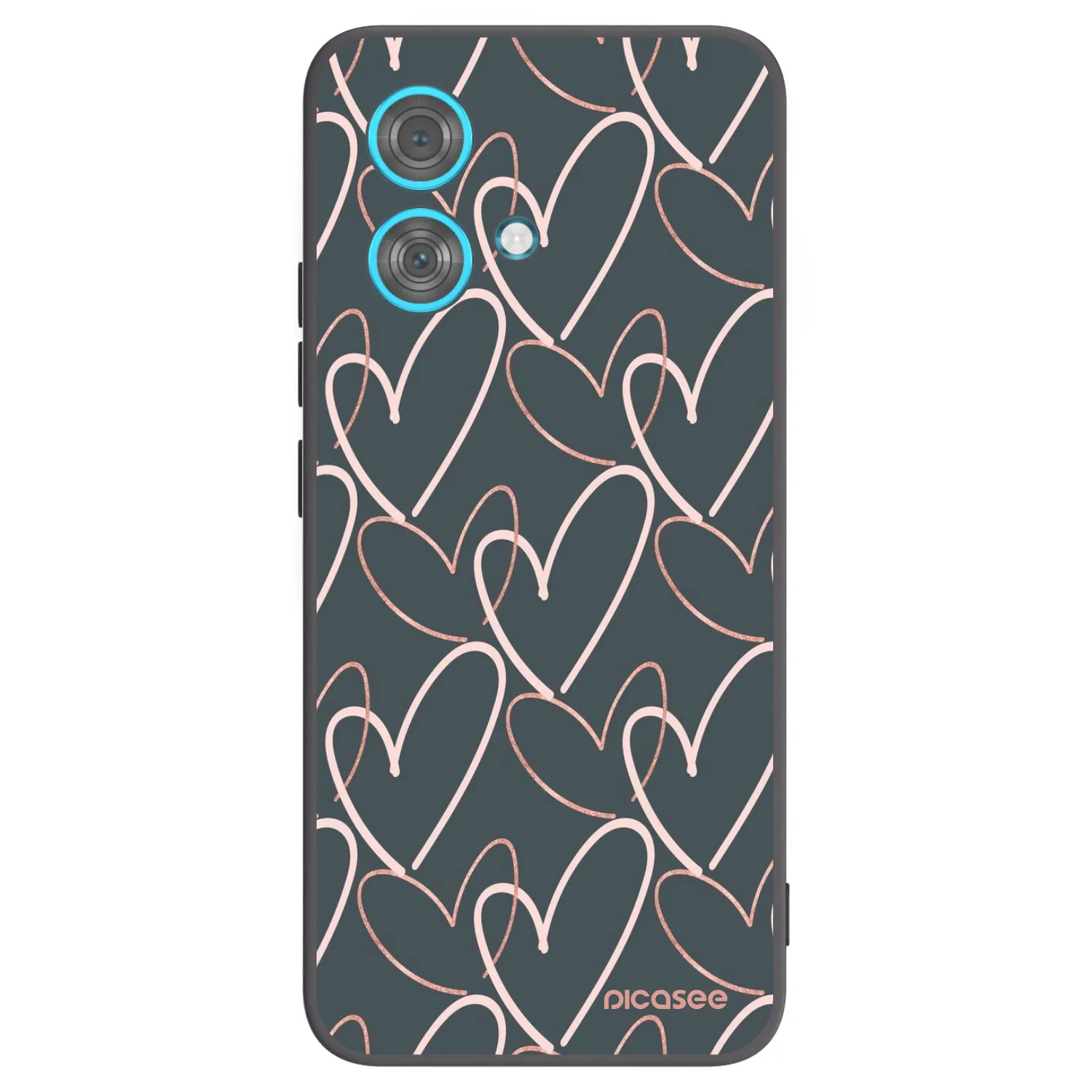 Picasee crna silikonska maskica za Motorola Edge 40 Neo - Lots of love