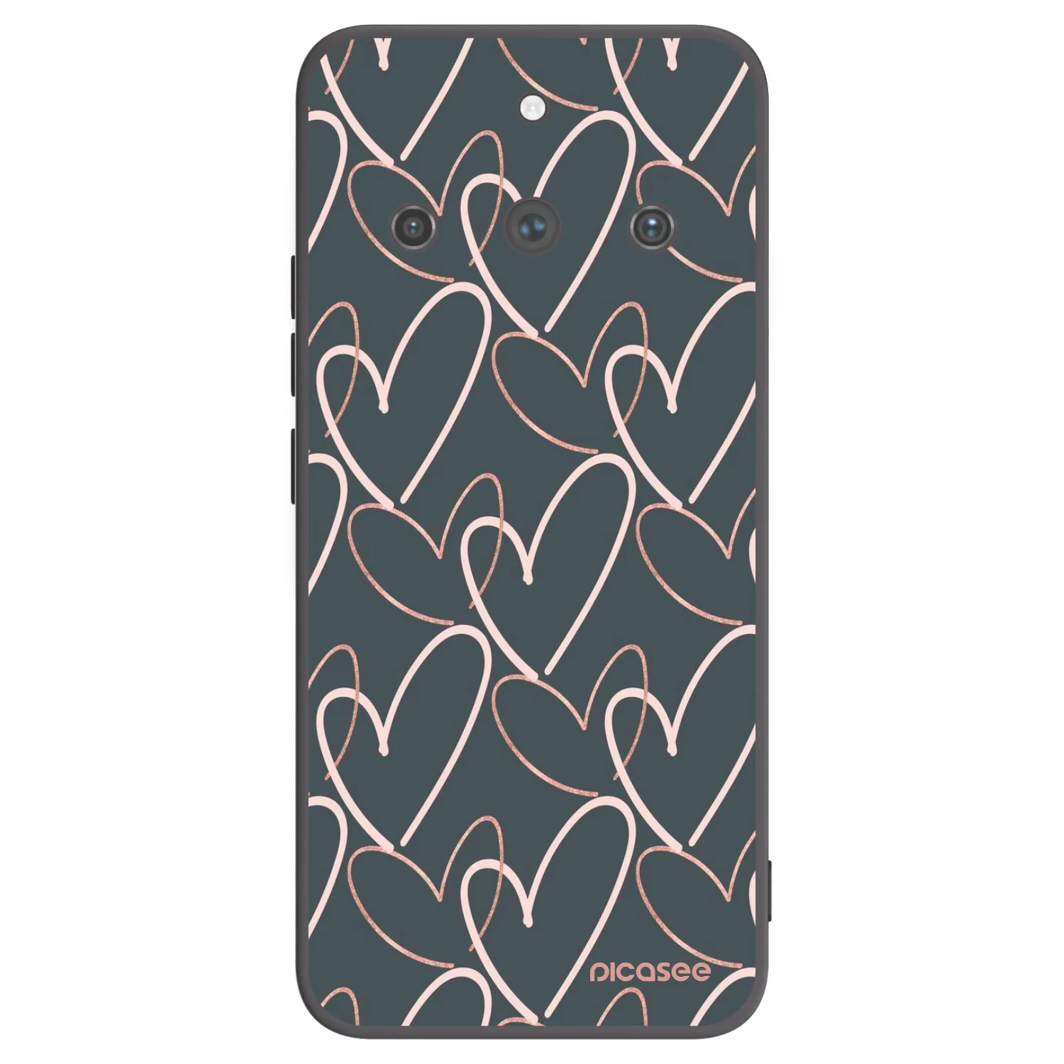 Picasee crna silikonska maskica za Realme 11 Pro+ - Lots of love