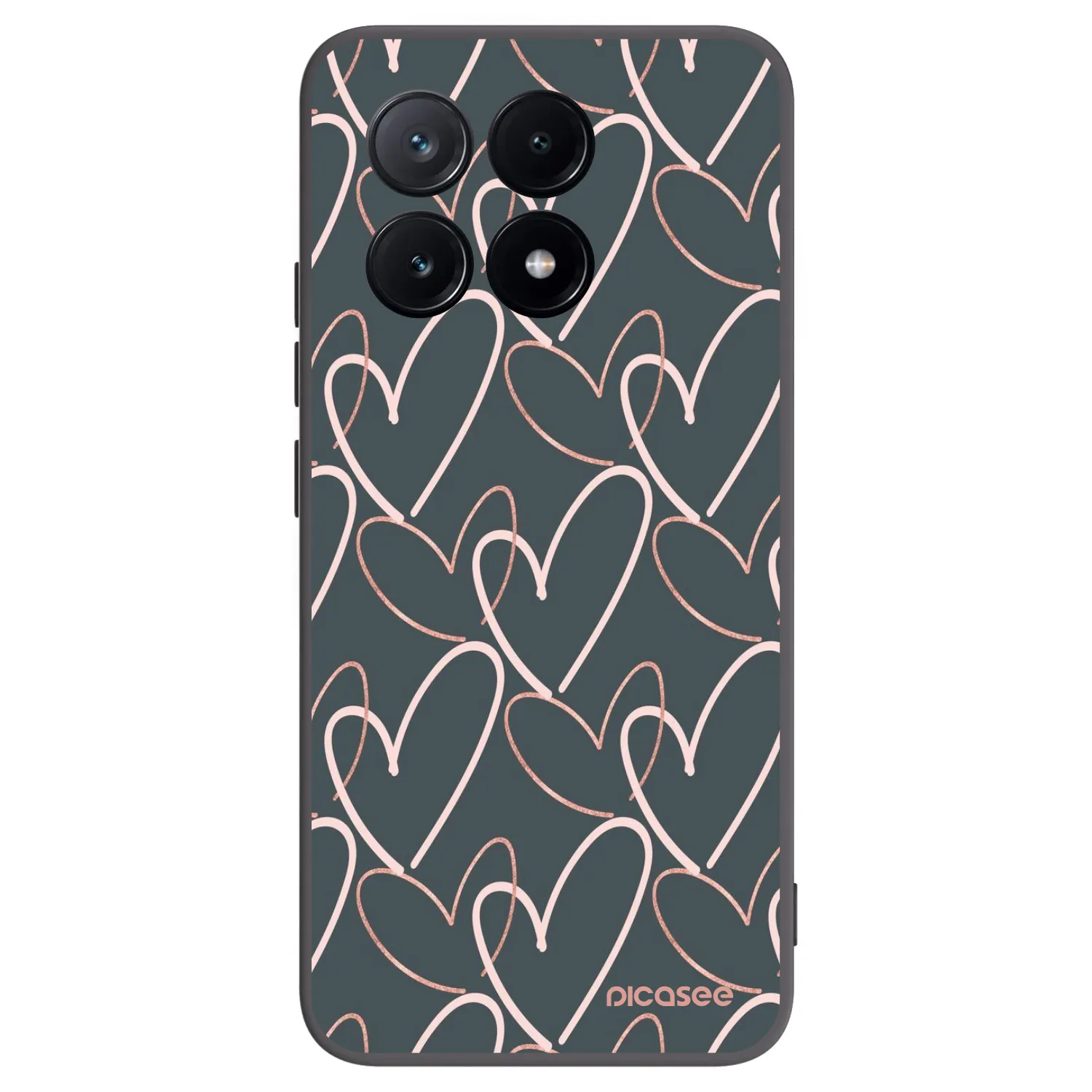Picasee crna silikonska maskica za Xiaomi Poco X6 Pro - Lots of love