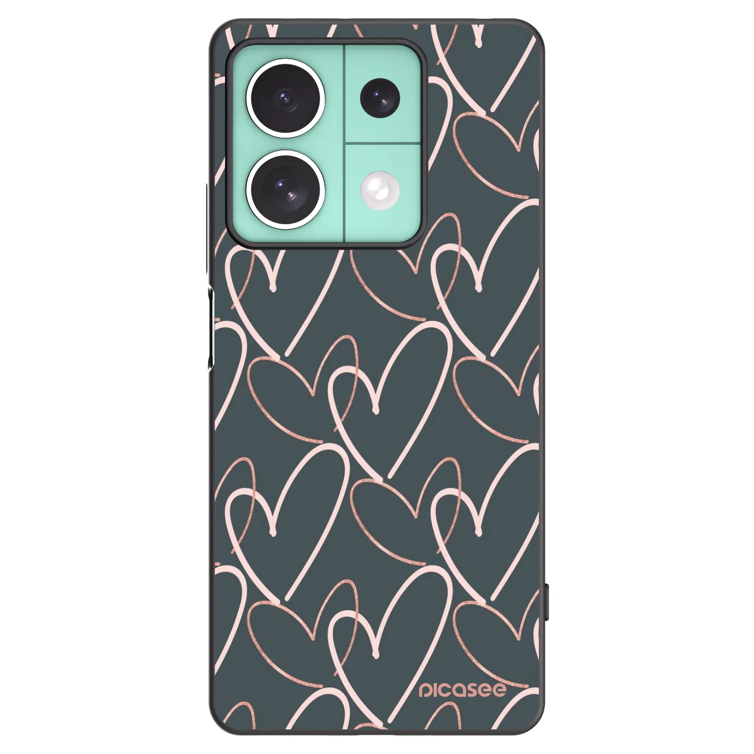 Picasee crna silikonska maskica za Xiaomi Redmi Note 13 5G - Lots of love