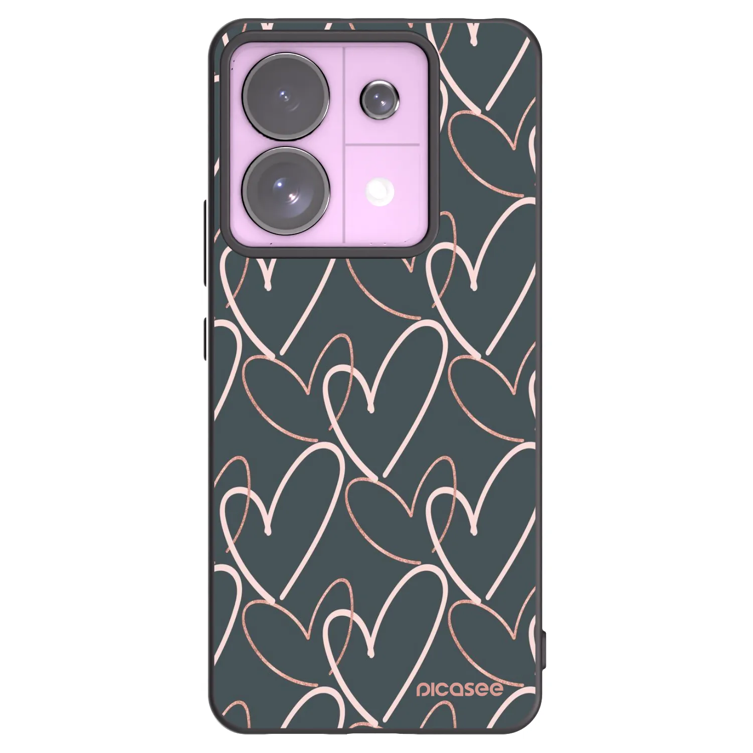 Picasee crna silikonska maskica za Xiaomi Redmi Note 13 Pro 5G - Lots of love