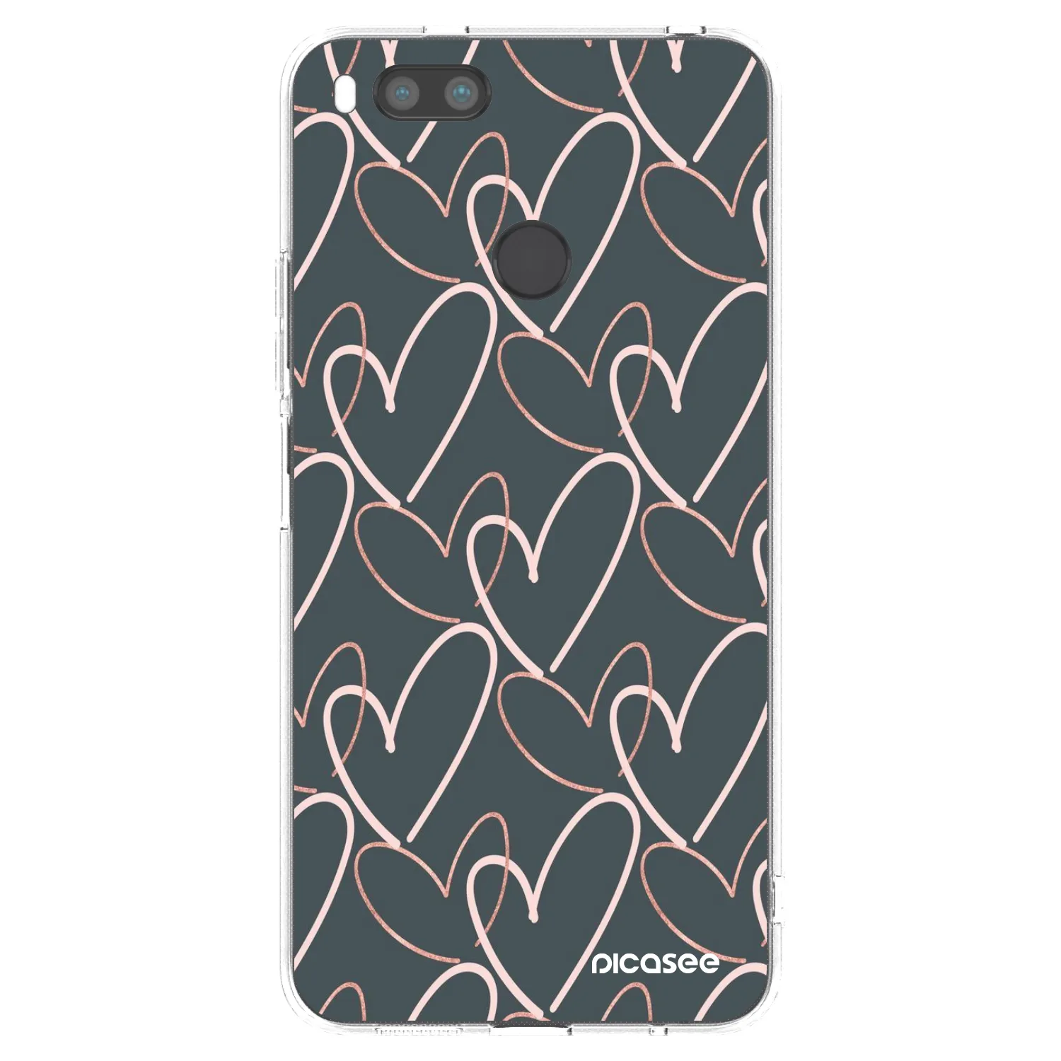 Picasee silikonska prozirna maskica za Xiaomi Mi A1 Global - Lots of love
