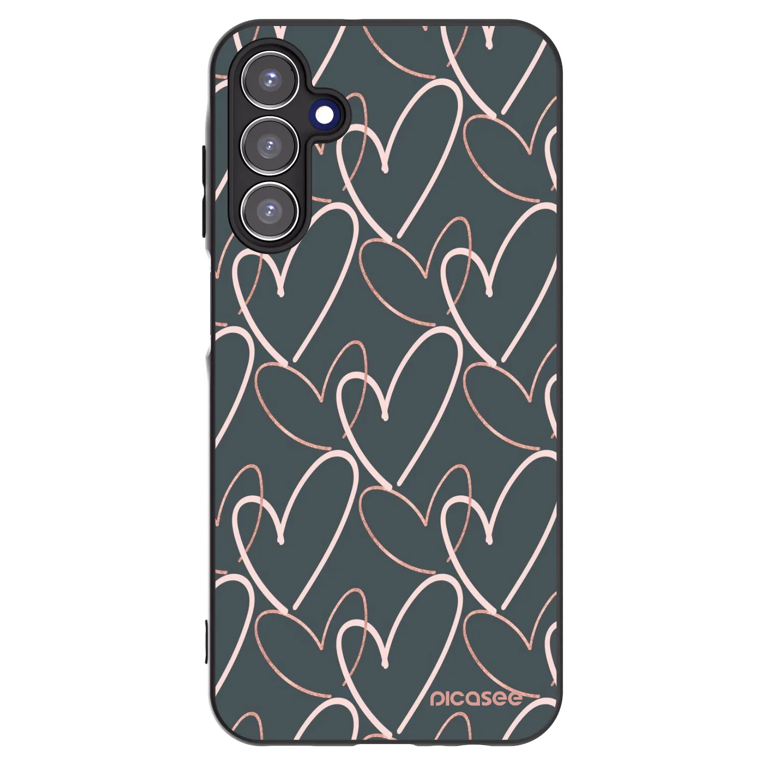 Picasee crna silikonska maskica za Samsung Galaxy A15 A155F 4G - Lots of love
