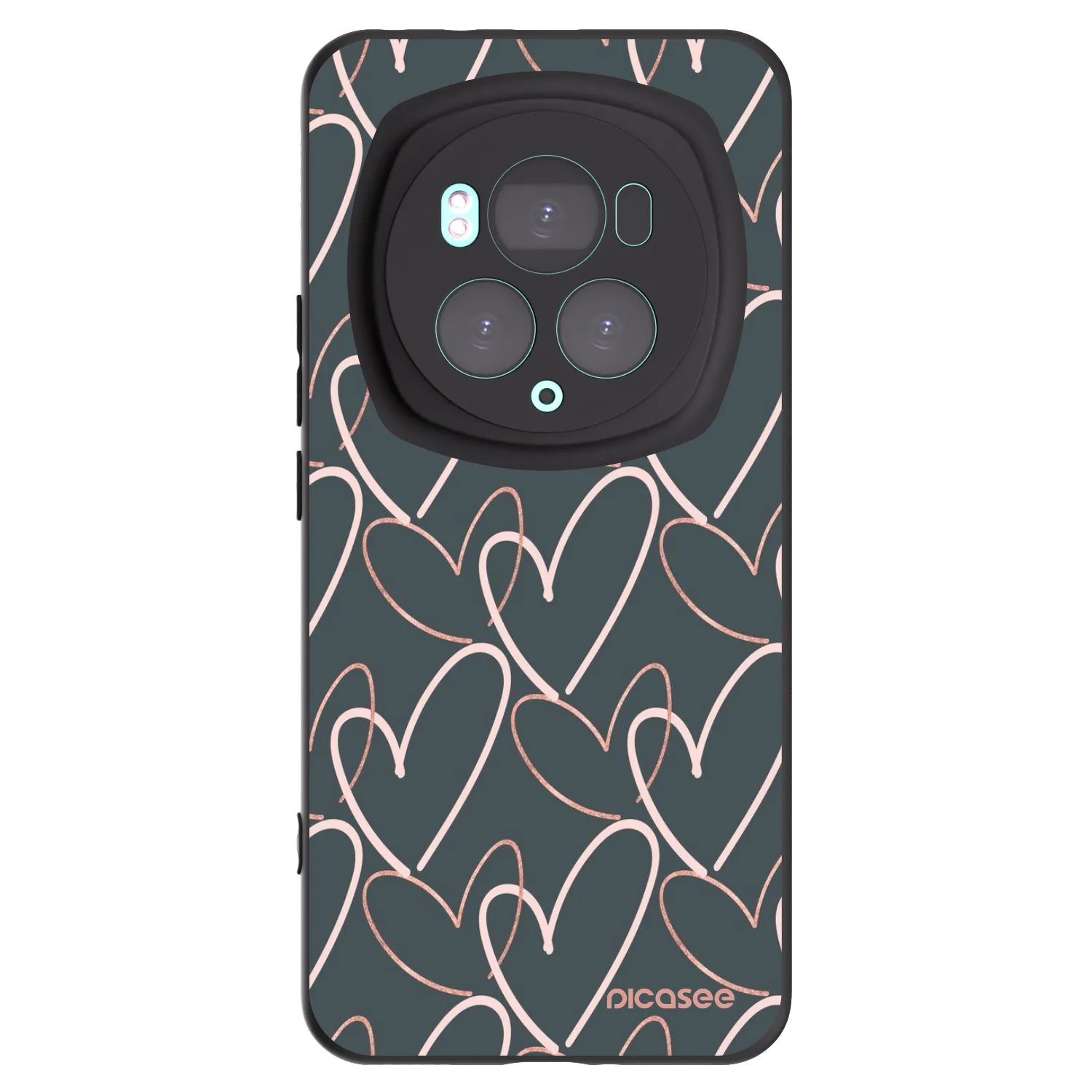 Picasee crna silikonska maskica za Honor Magic6 Pro - Lots of love