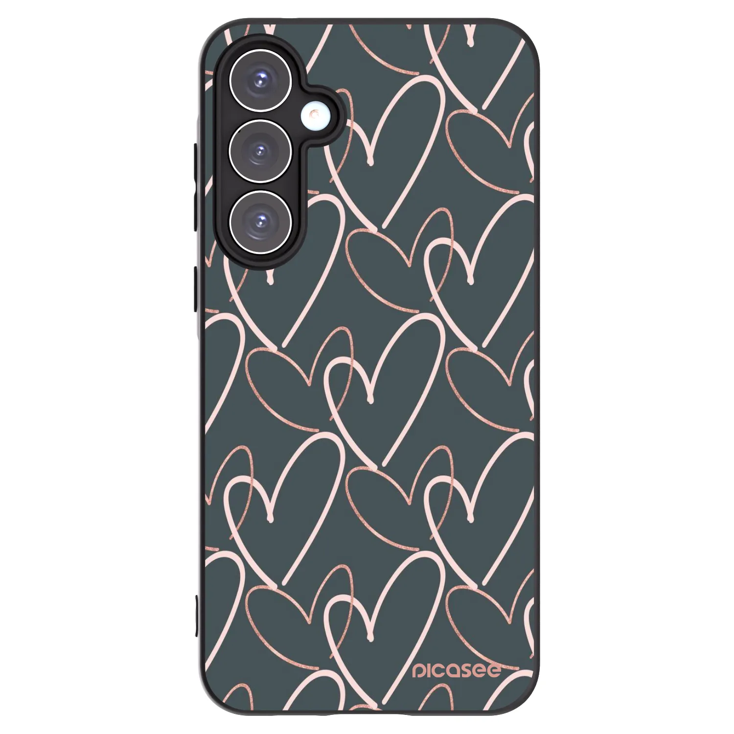 Picasee crna silikonska maskica za Samsung Galaxy A55 5G A556B - Lots of love