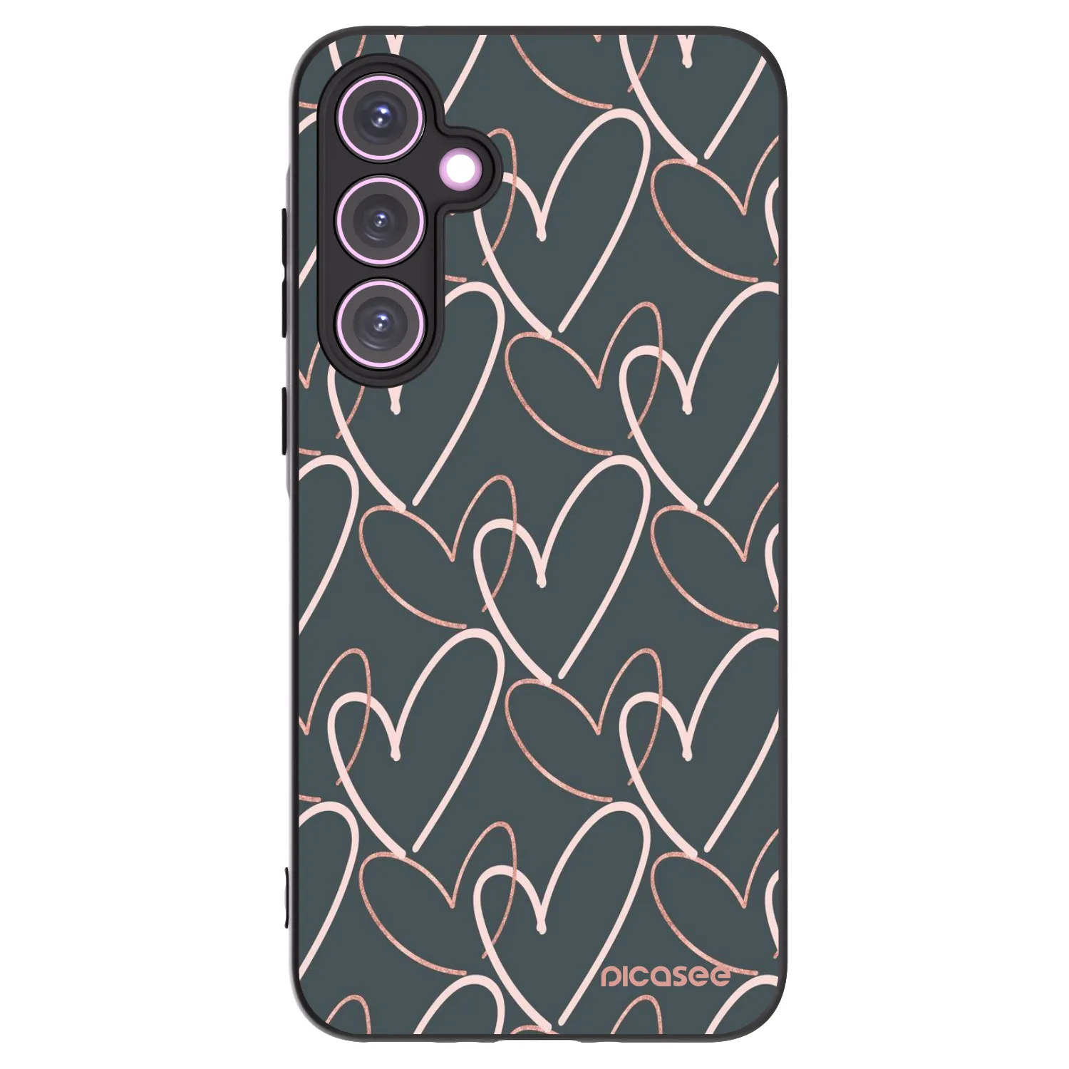 Picasee crna silikonska maskica za Samsung Galaxy A35 5G A356B - Lots of love