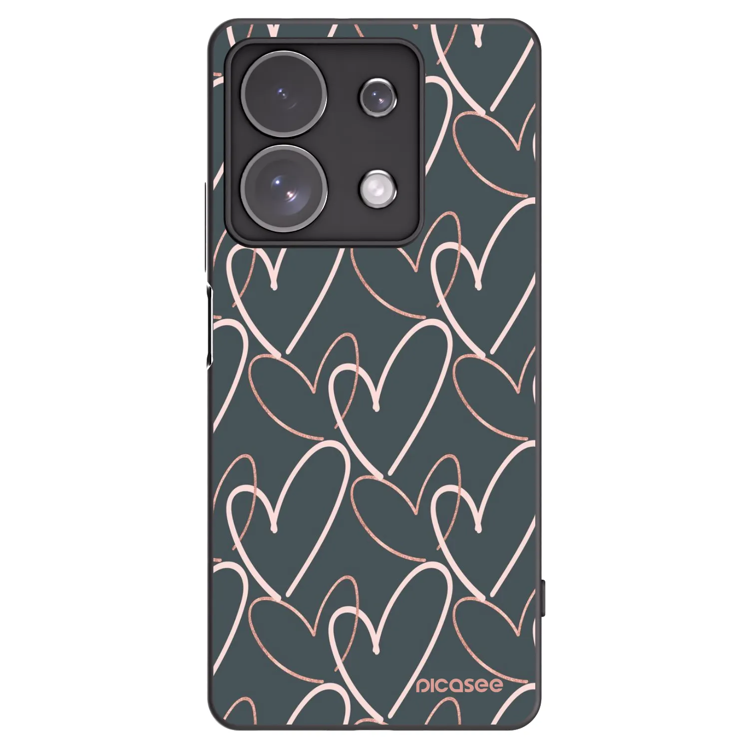 Picasee crna silikonska maskica za Xiaomi Redmi Note 13 Pro 4G - Lots of love