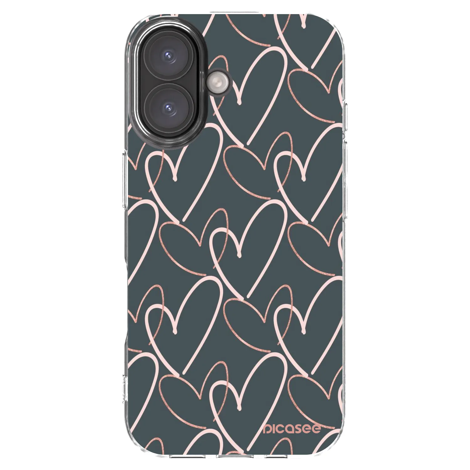 Picasee silikonska prozirna maskica za Apple iPhone 16 - Lots of love