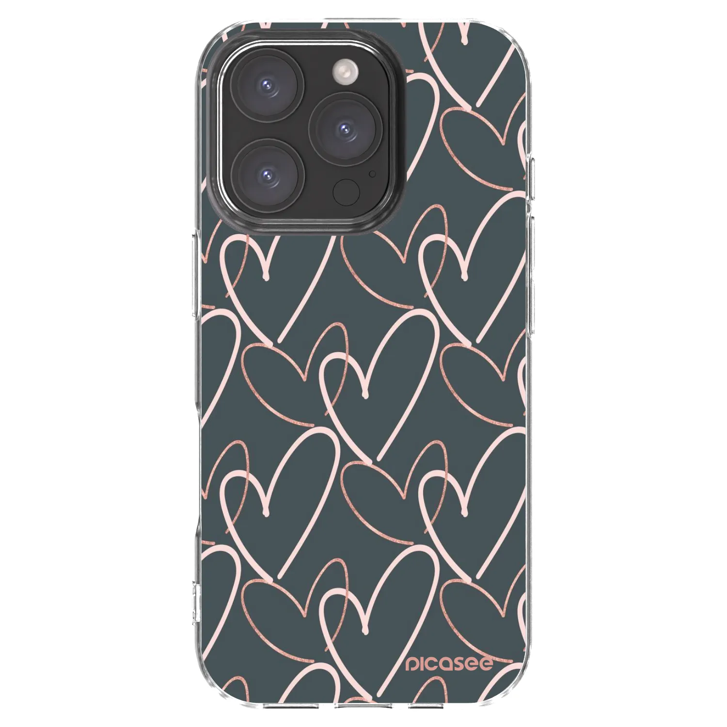 Picasee silikonska prozirna maskica za Apple iPhone 16 Pro - Lots of love