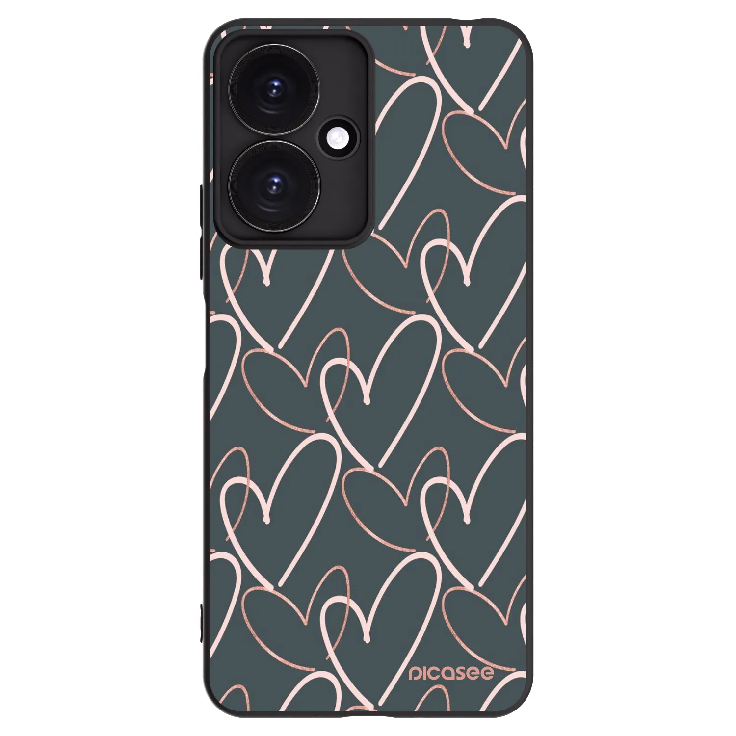 Picasee crna silikonska maskica za Xiaomi Redmi 13C 5G - Lots of love
